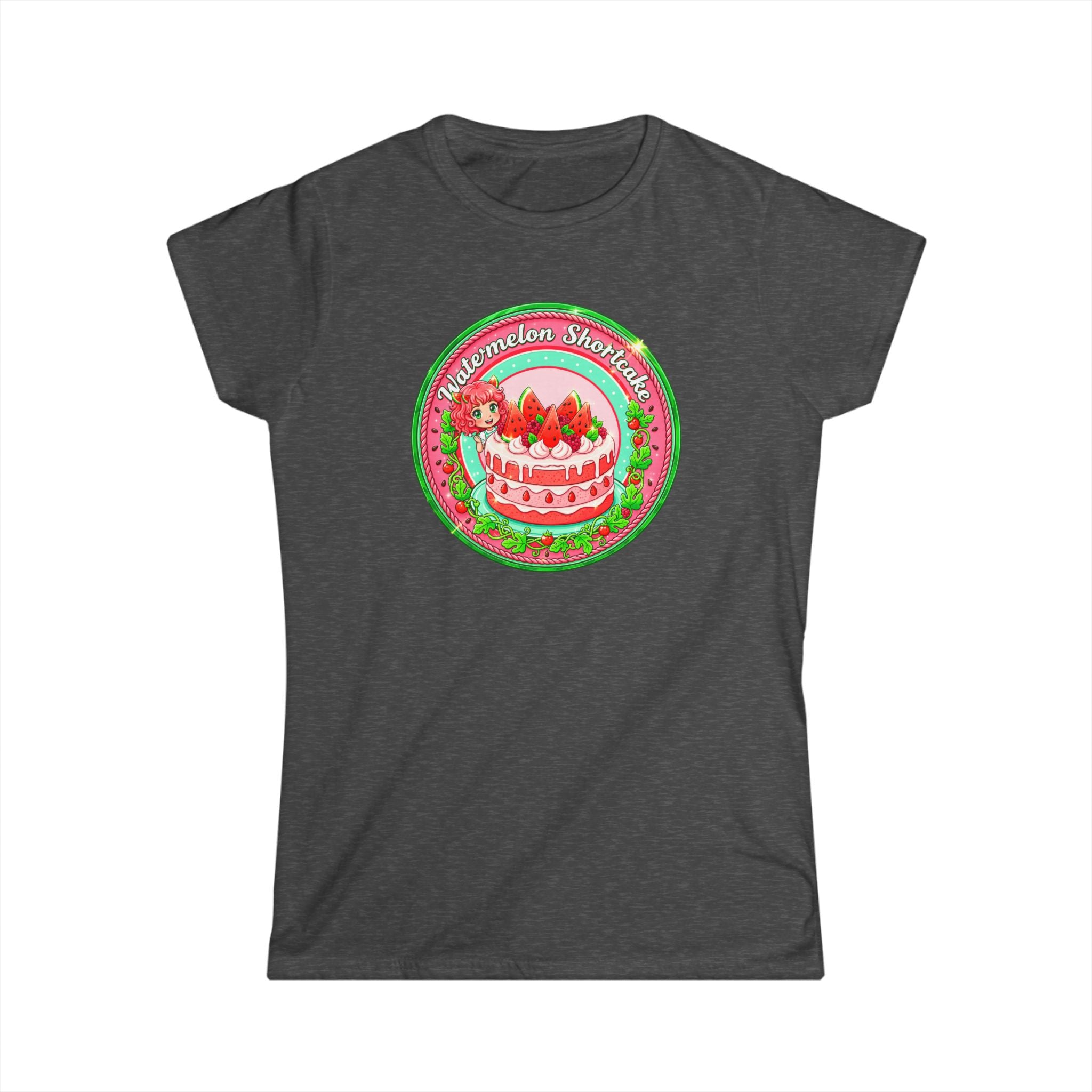 Watermelon Shortcake Vintage Circle Tee ''Watermelon Shortcake" Graphic Women's T-Shirt