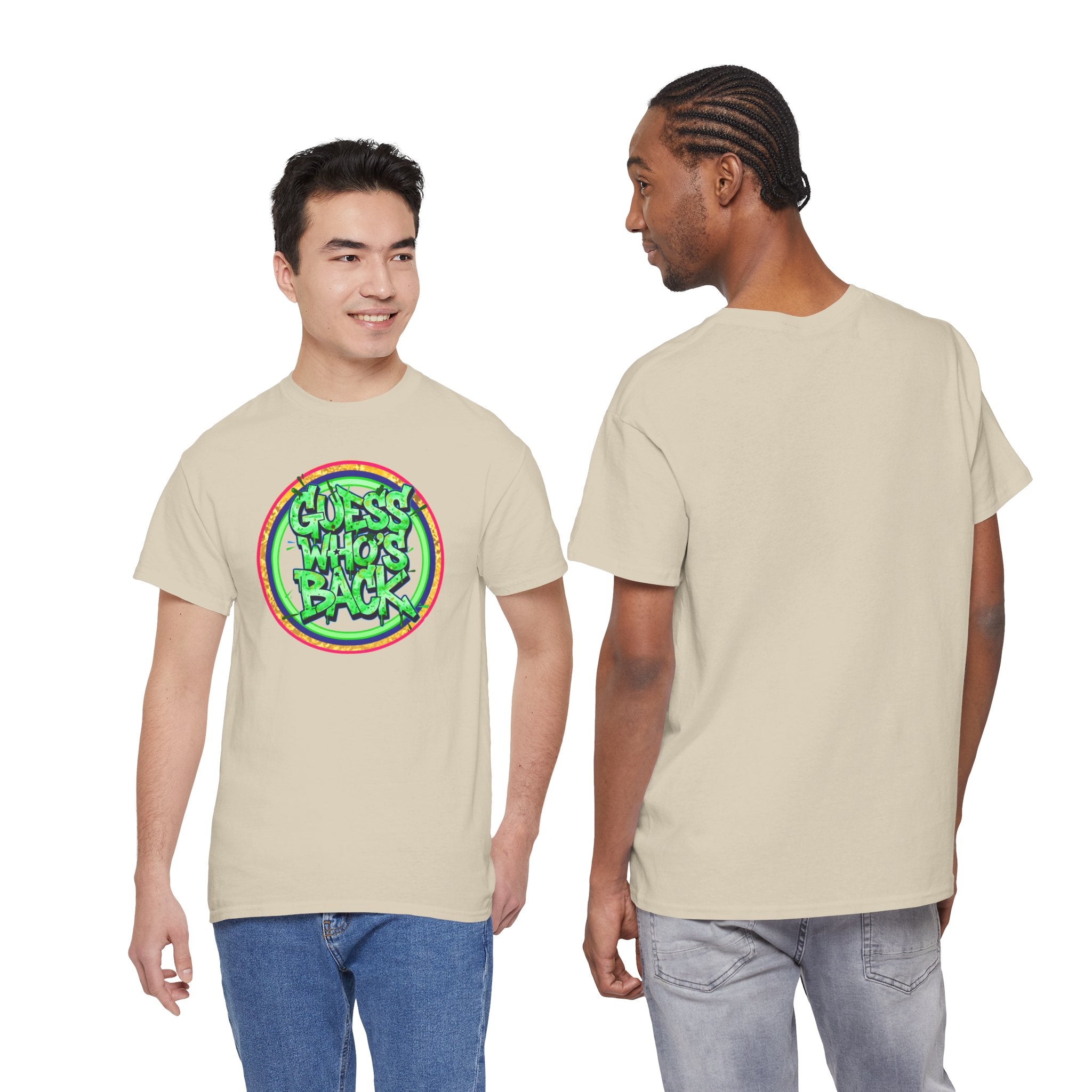 T-Shirt — "Guess Who's Back" Retro Graffiti Tee
