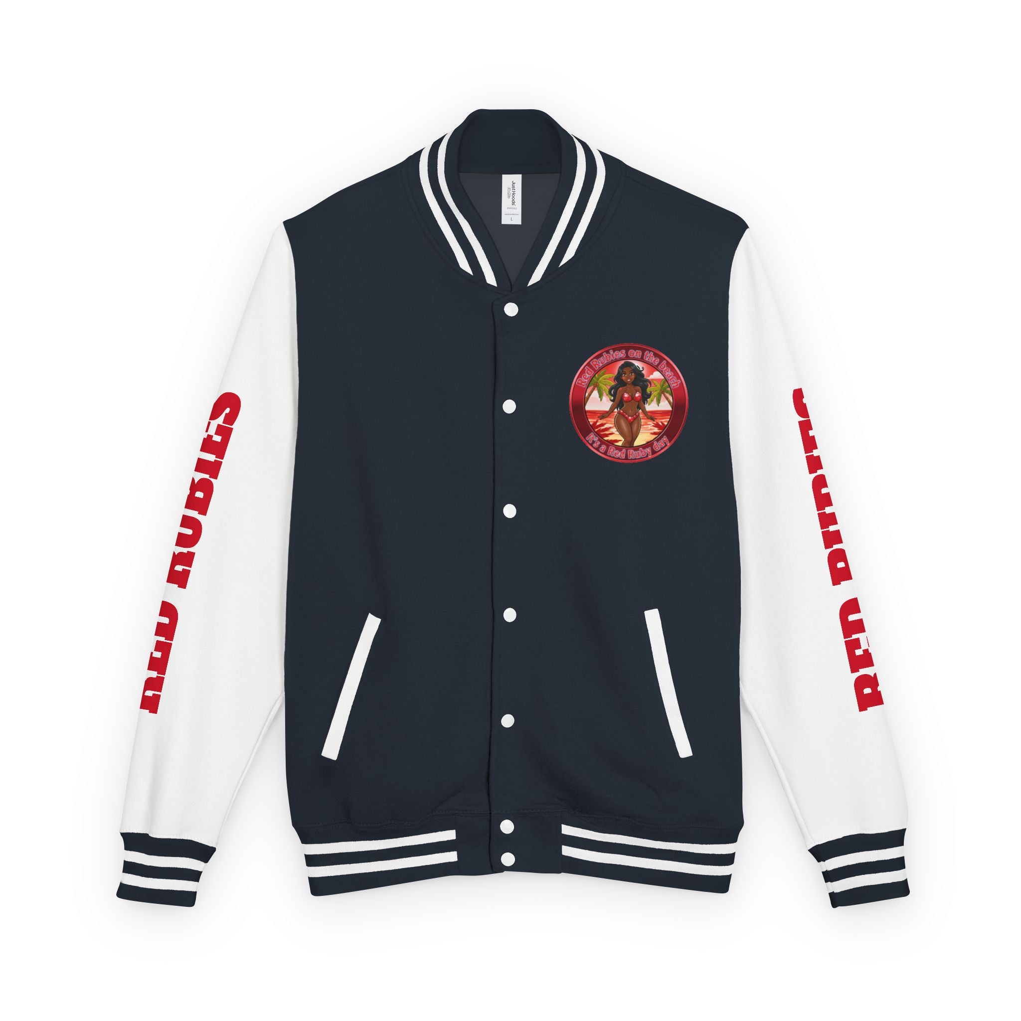 Letter Us- " It's A Rubie Day"-Retro Island Pinup Red & White