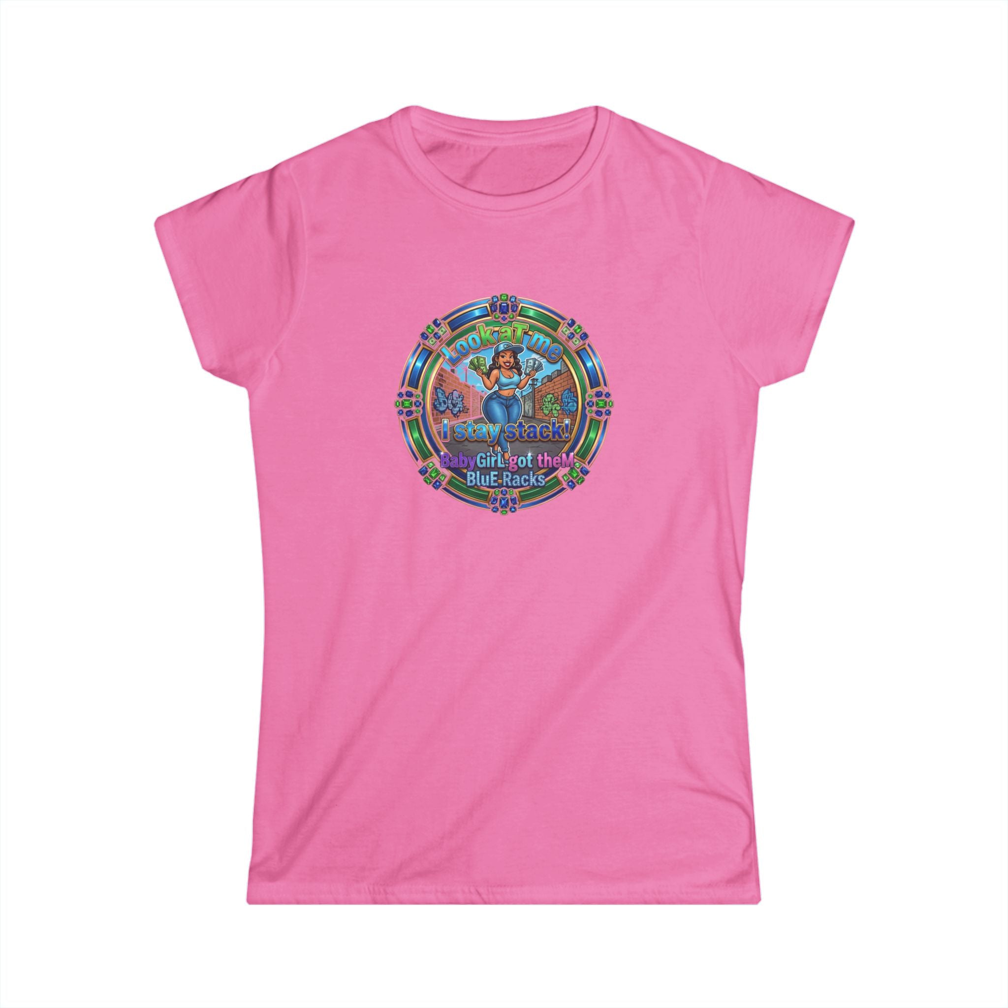 Women's Tshirt "Look at me I Stay Stack! " Retro Surf Graphic