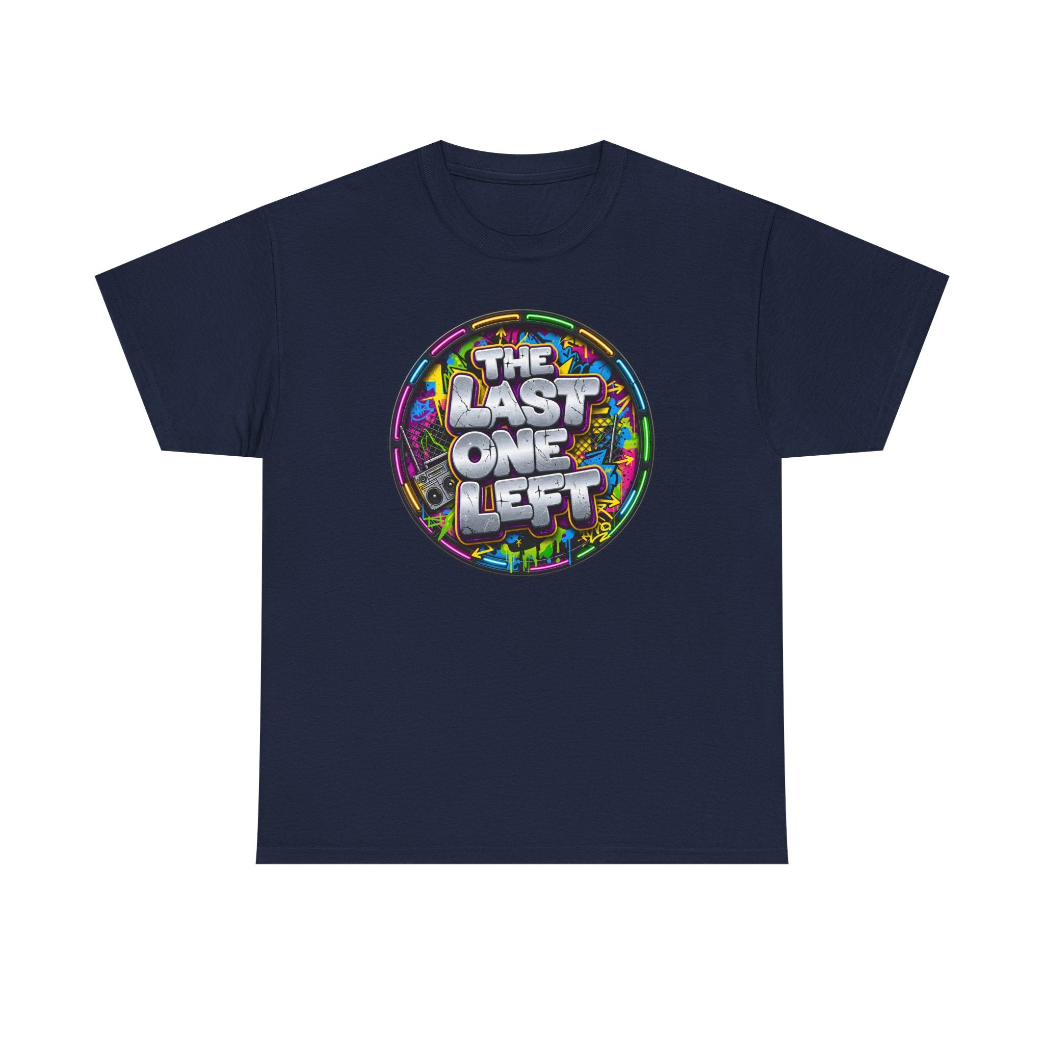 Graphic Tee - "The Last One Left" Colorful Retro Badge