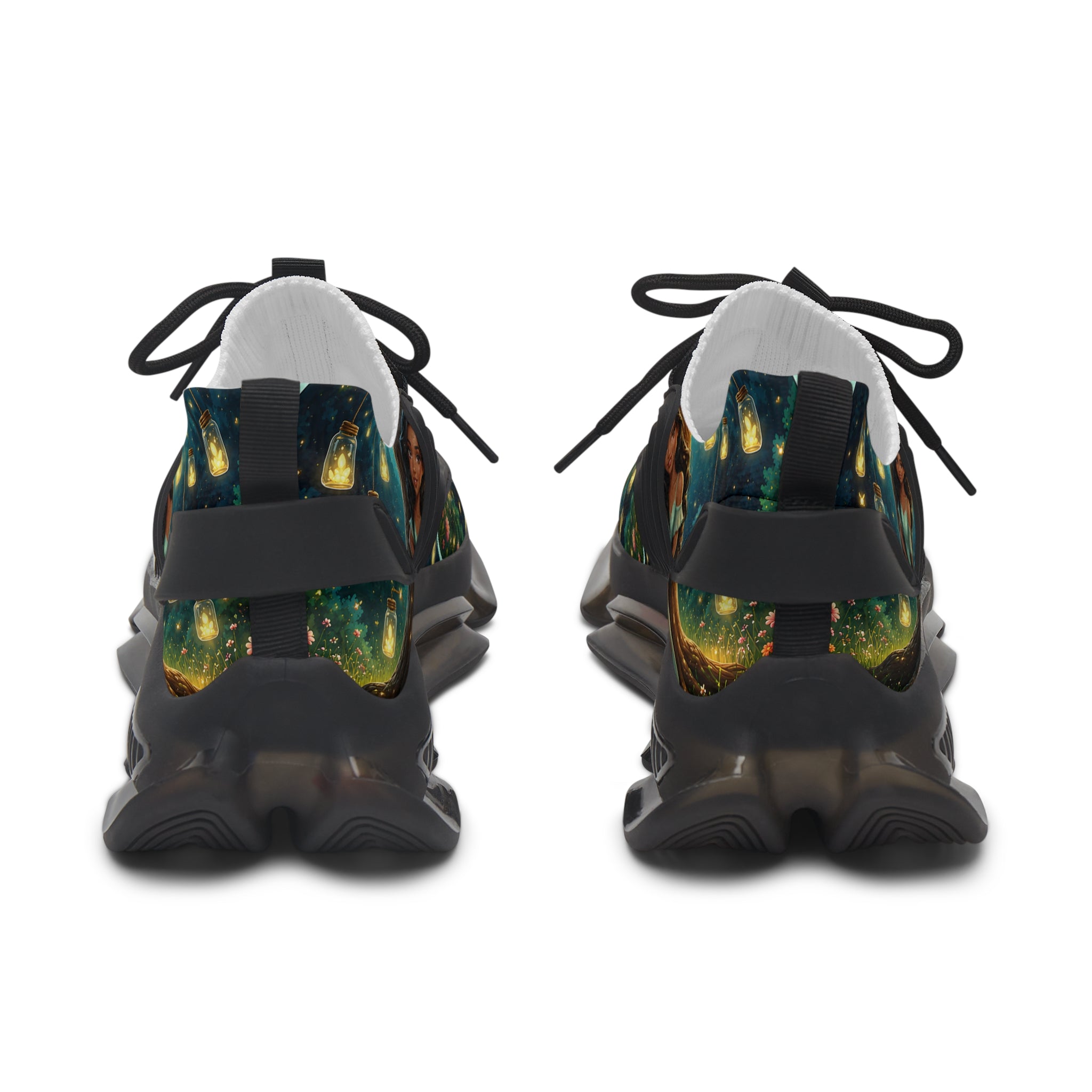 Women’s Mesh Sneakers — ’Fireflies’ Artistic Fairy Graphic Lightweight Running Shoes
