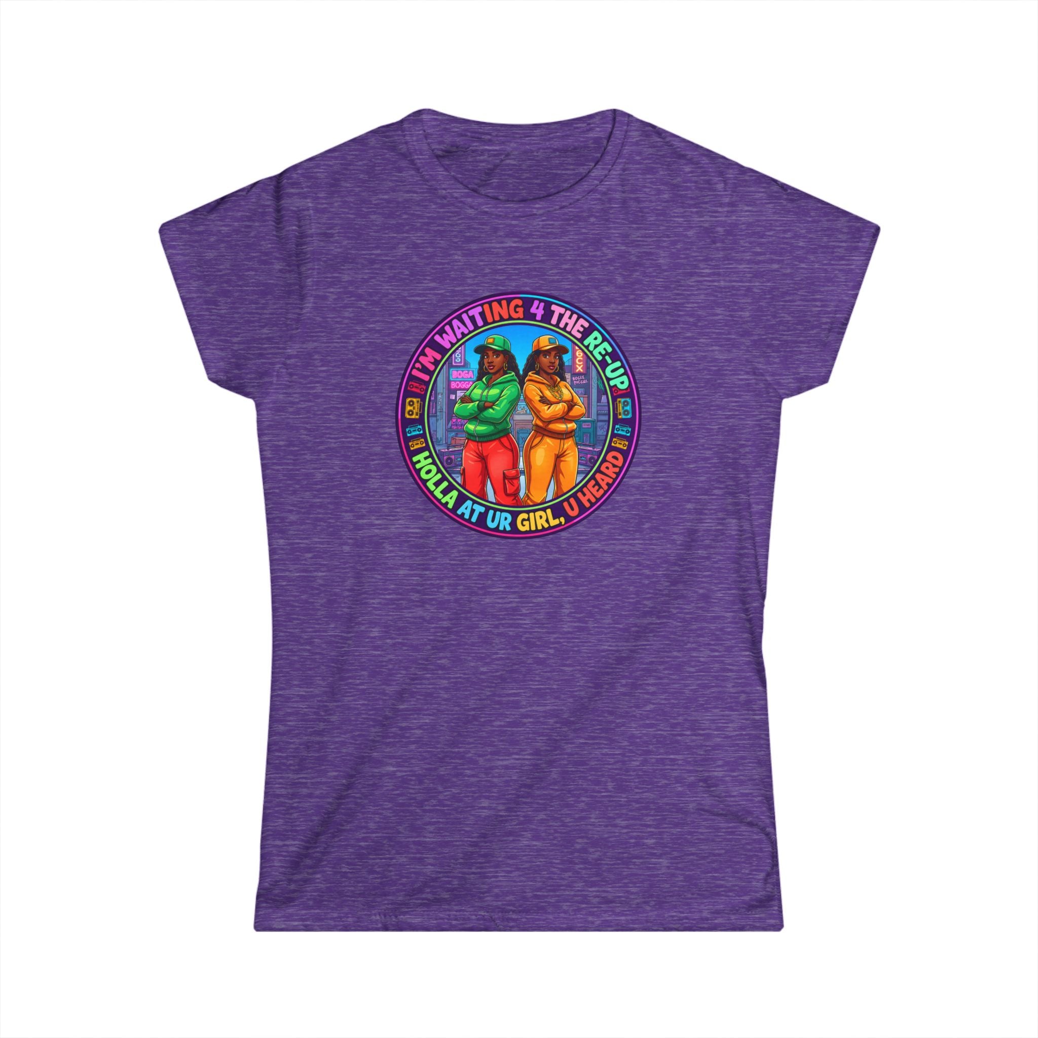 Women's Tee - Colorful Retro 'I'm Waiting 4 The ReUp' Graphic