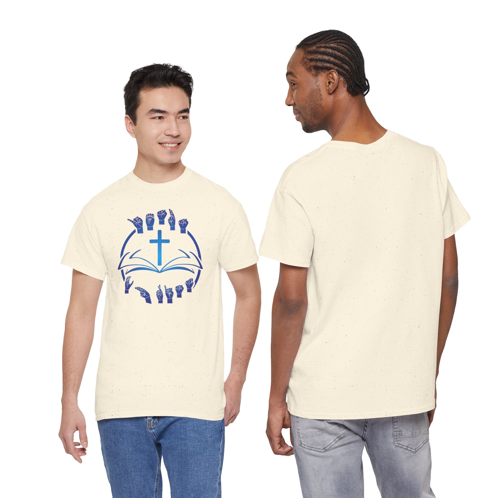 "Christian Bible Cross Sign Language "T-Shirt — Faith Prayer Hands Tee