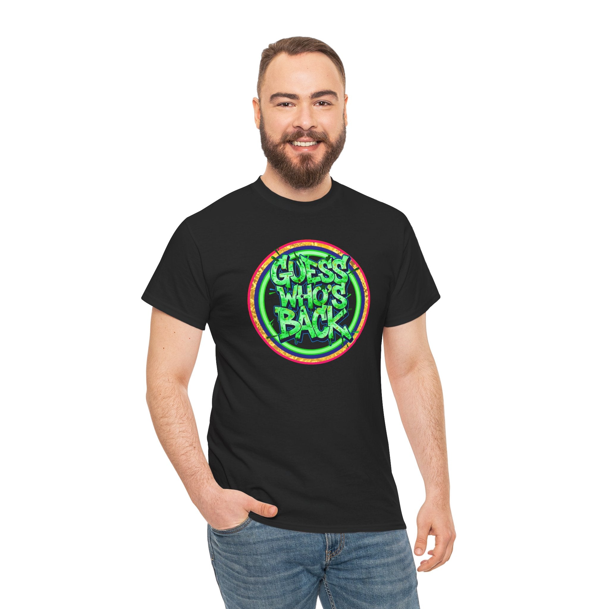 T-Shirt — "Guess Who's Back" Retro Graffiti Tee