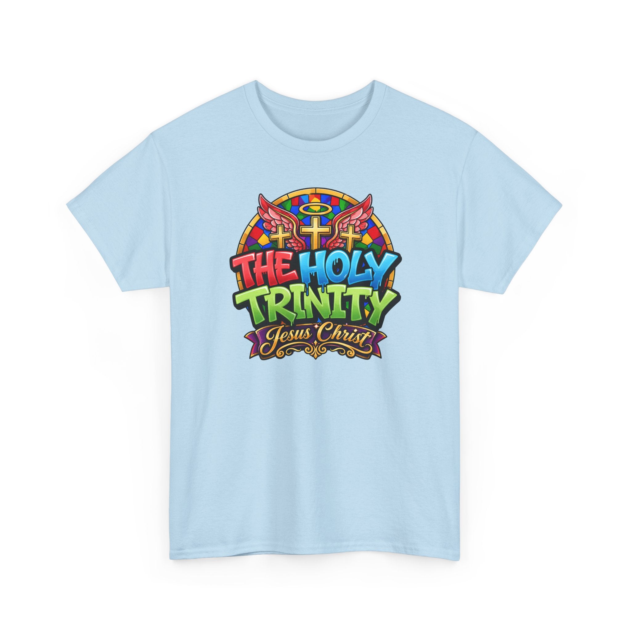 Holy Trinity Graphic Tee — 'The Holy Trinity Jesus Christ' Colorful Faith T-Shirt