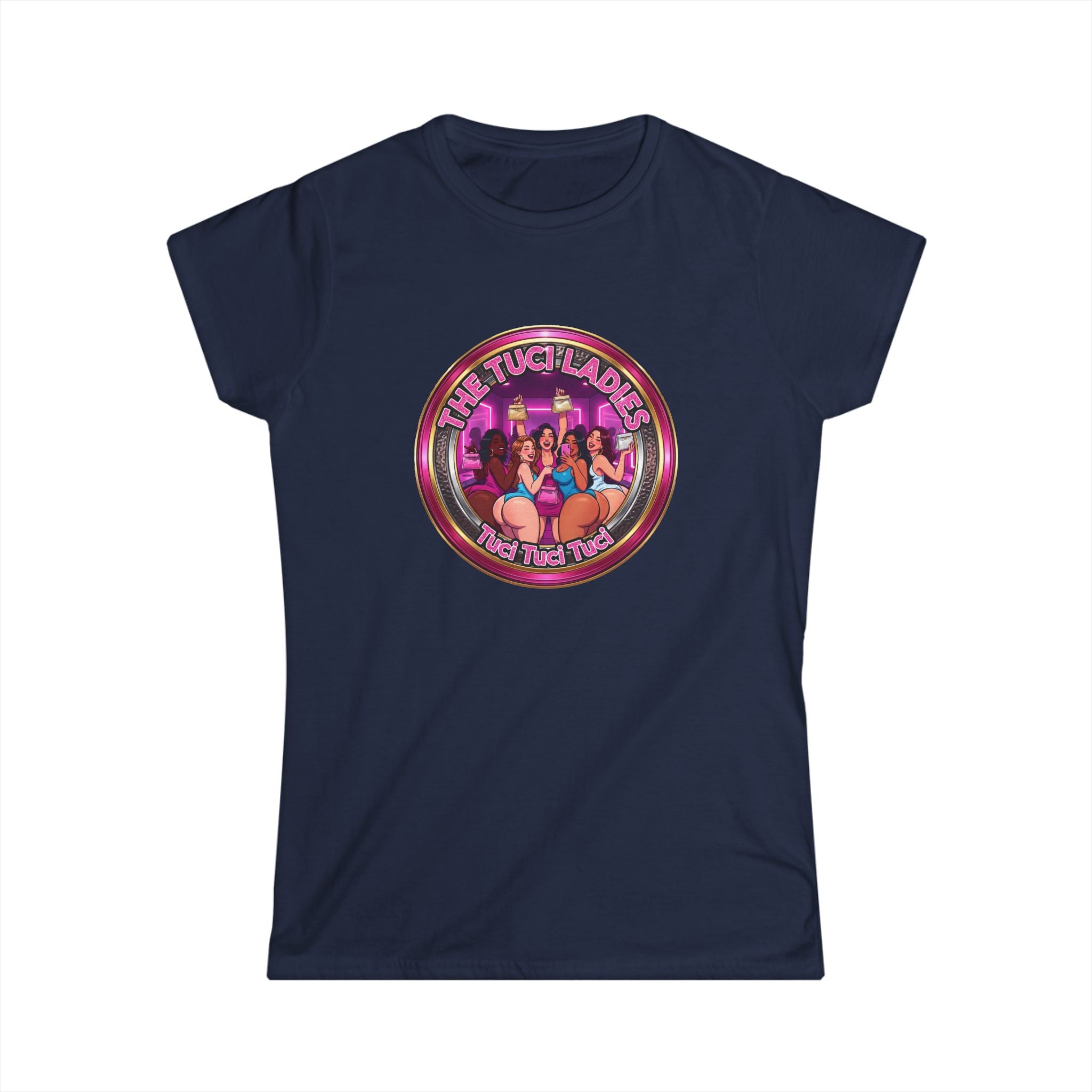 Women's Tee — "The Tuci Ladies" Retro Pinup Graphic