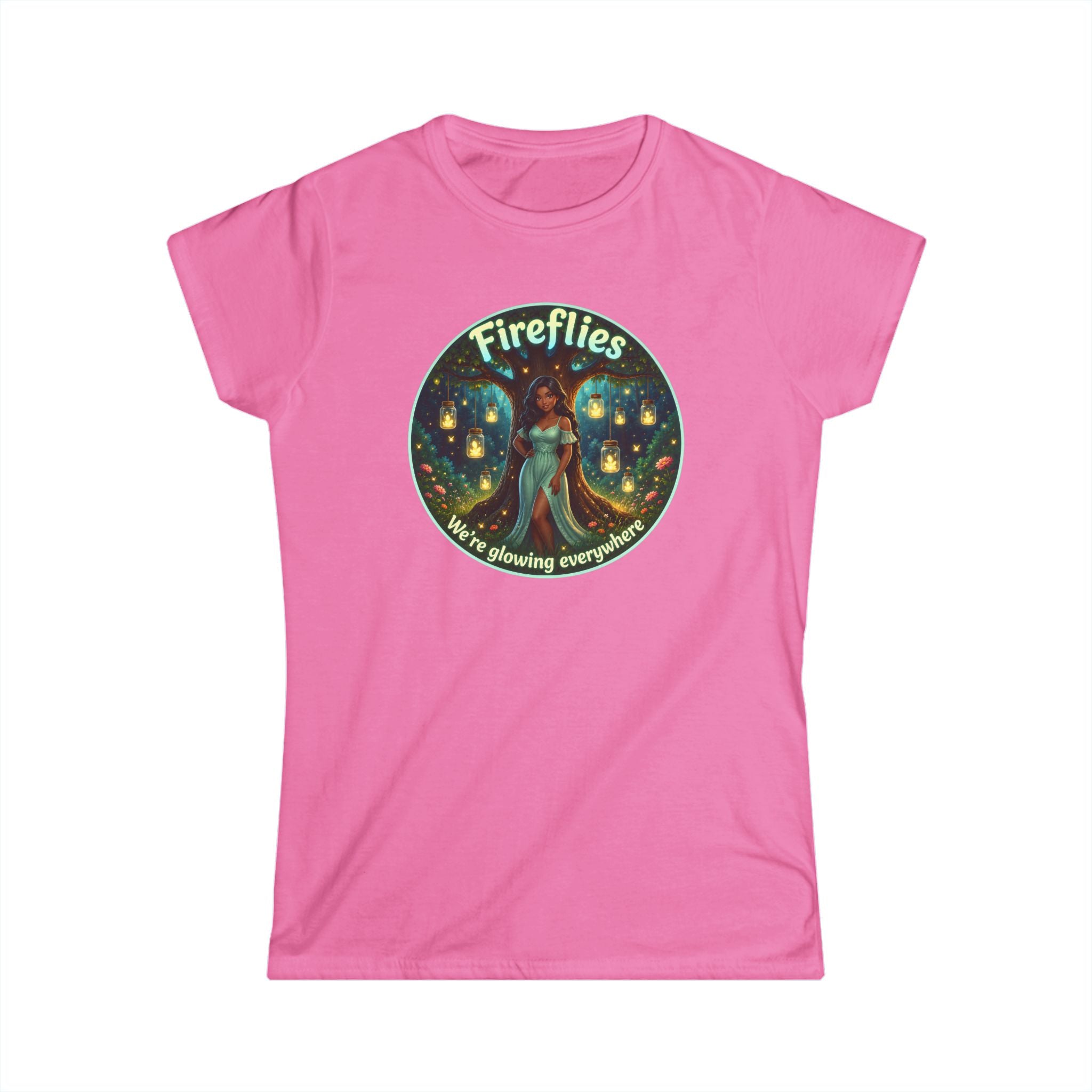 Fireflies Graphic Tee — "Fireflies" Nature Glow Women's T-Shirt