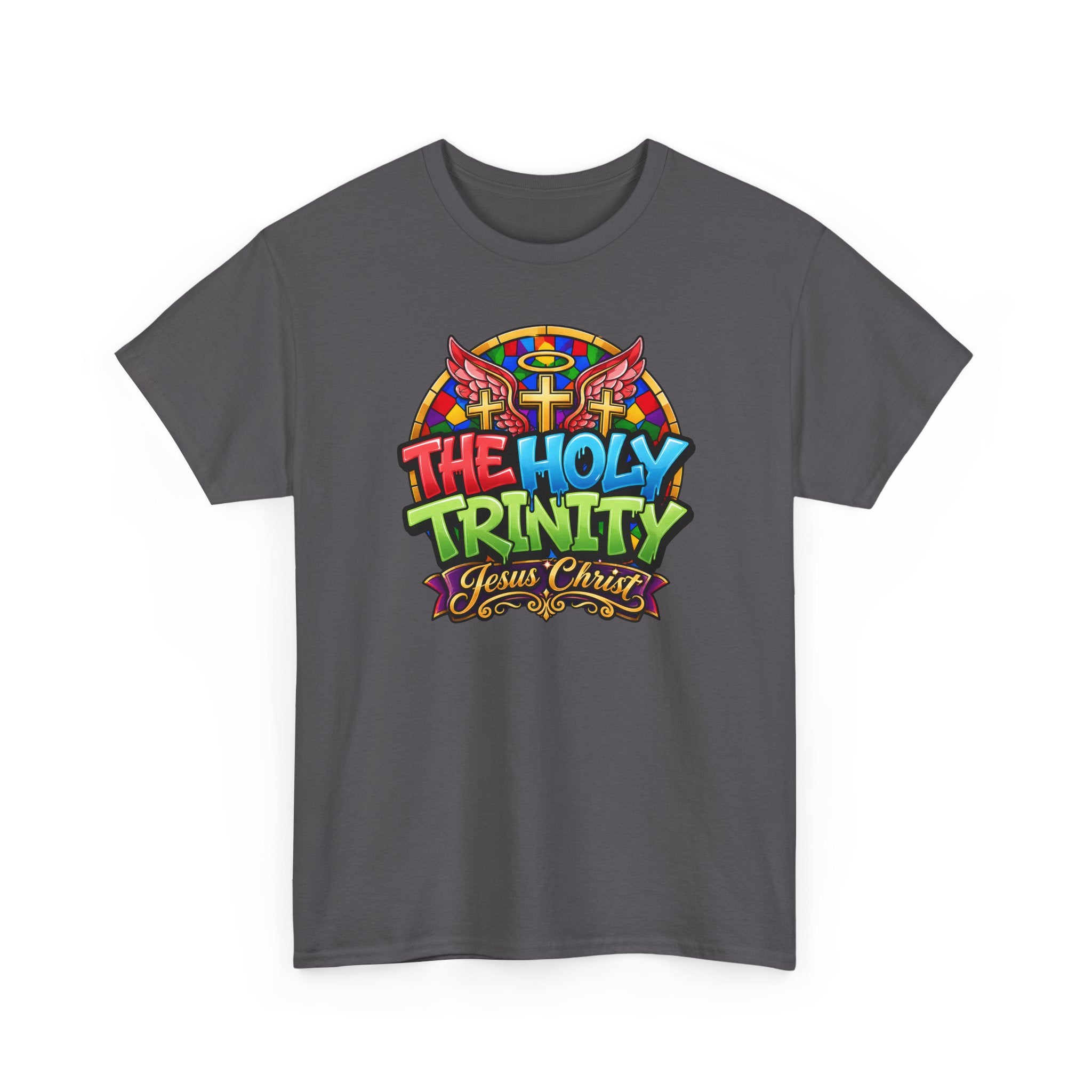 Holy Trinity Graphic Tee — 'The Holy Trinity Jesus Christ' Colorful Faith T-Shirt