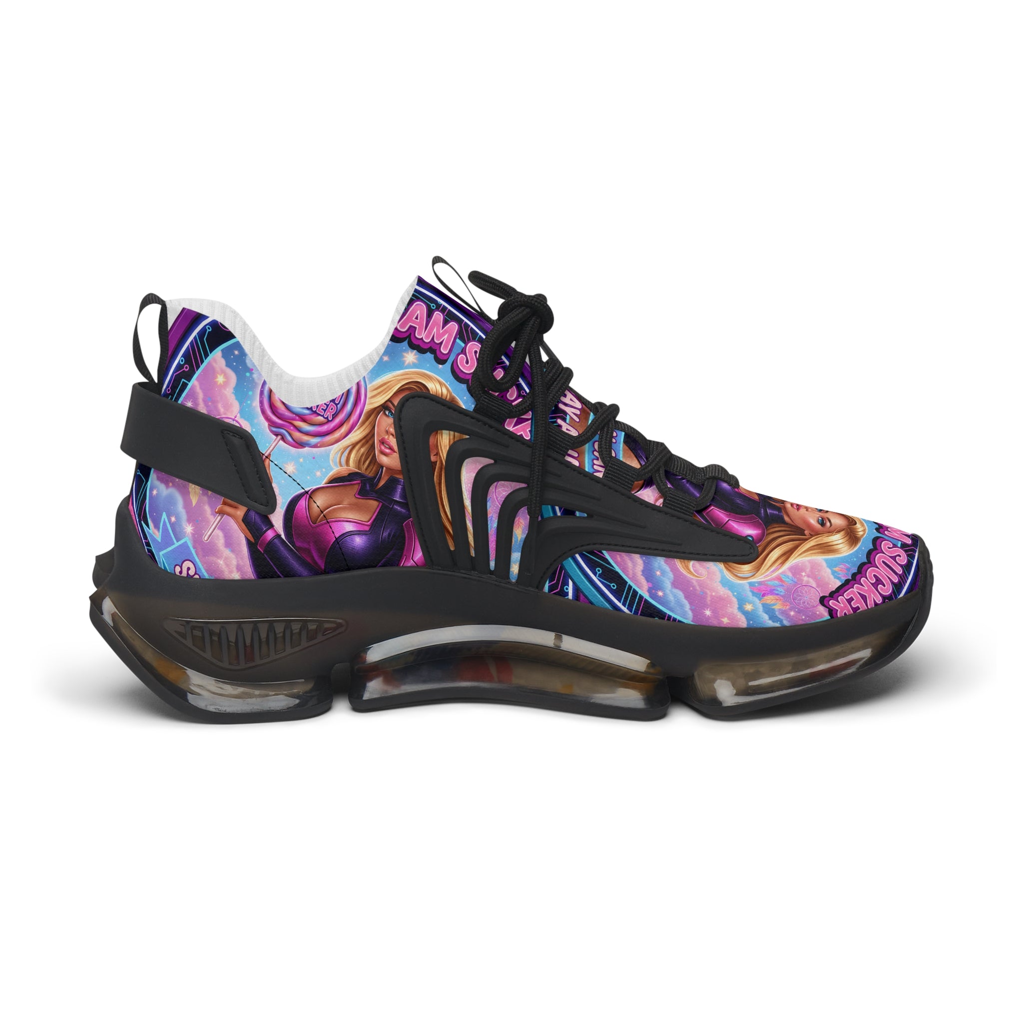 Women's Mesh Sneakers — Colorful Pop-Art 'A Dream Sucker' Graphic Athletic Shoes