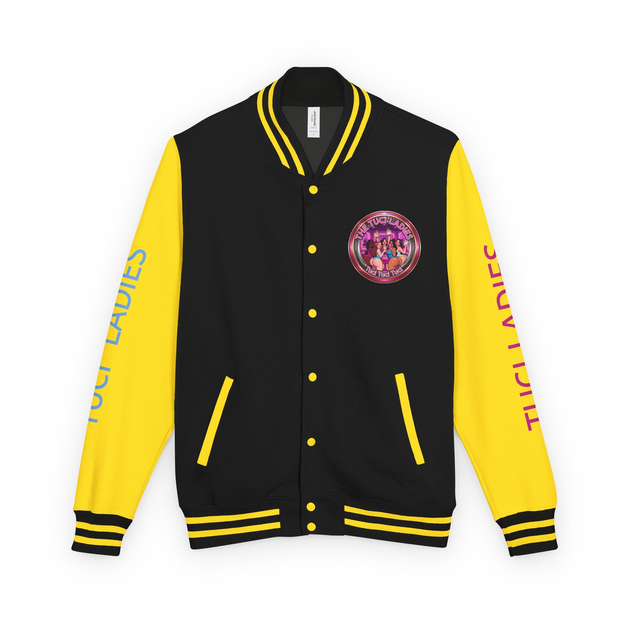Letterman Jacket — The Tuci Tuci Tuci Ladies Graphic Varsity Jacket