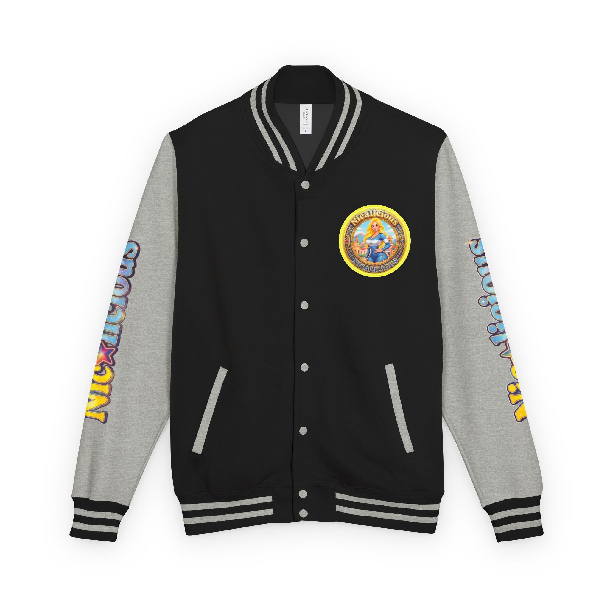 "Nicalicious" Varsity Jacket — Retro Pinup Letterman Jacket