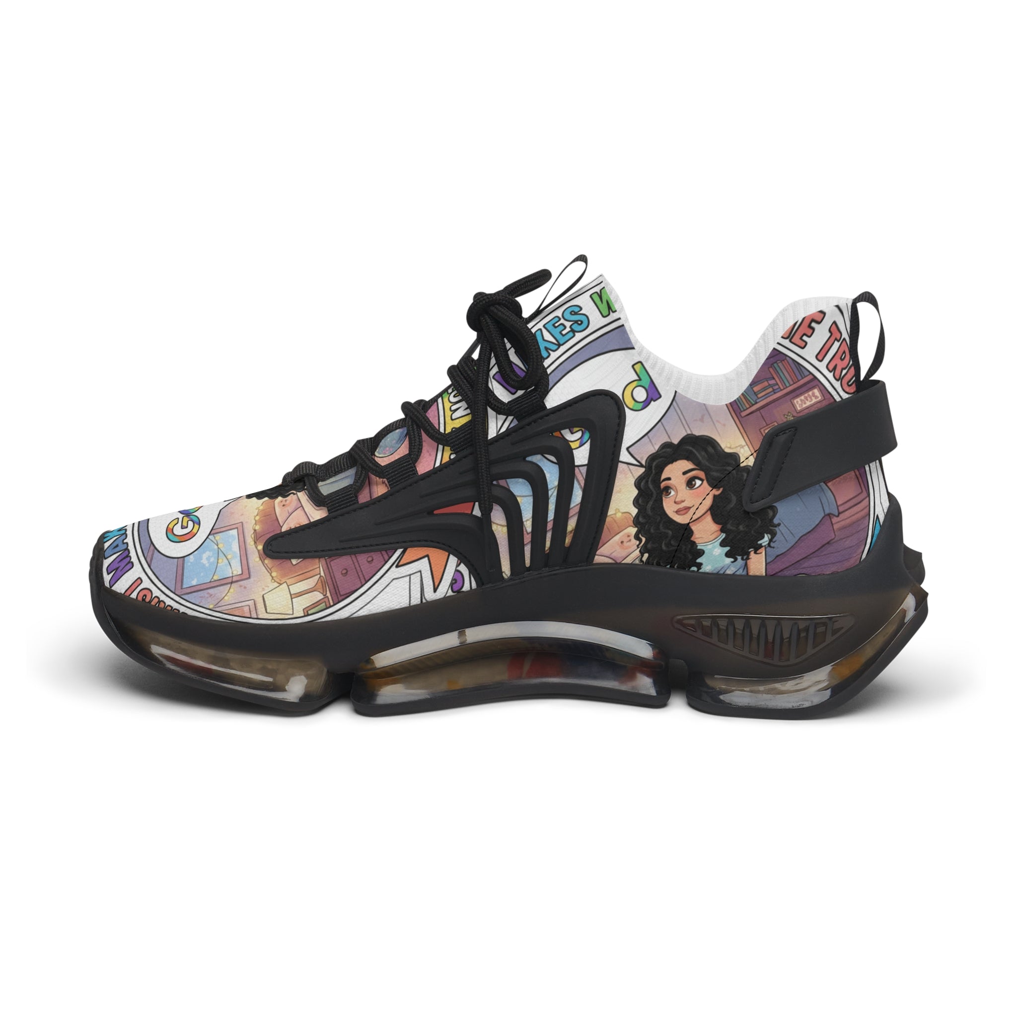 Mesh Sneakers — Inspirational  "Jesus Christ Makes Wishes Come True "Graphic Women’s Athletic Shoes