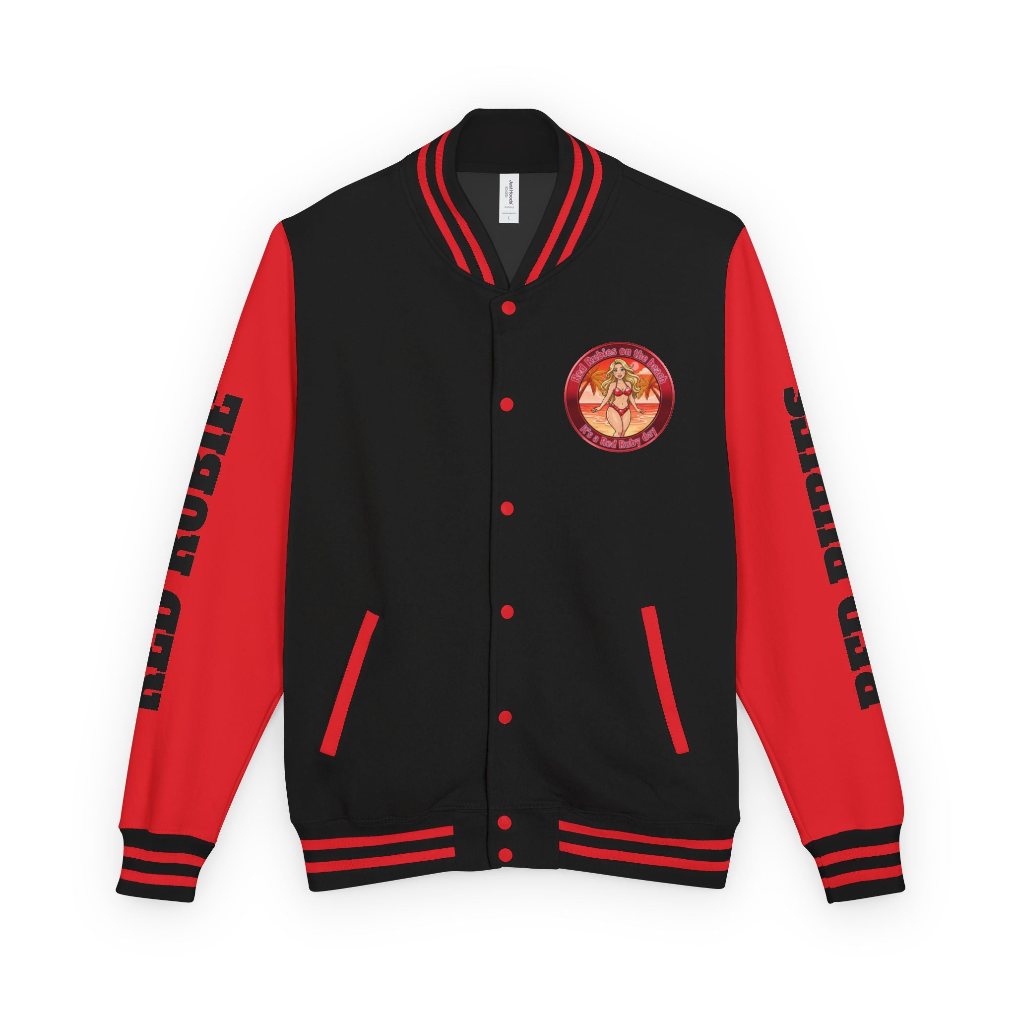Jacket Letterman Jacket- "It's A Red Rubie Day"