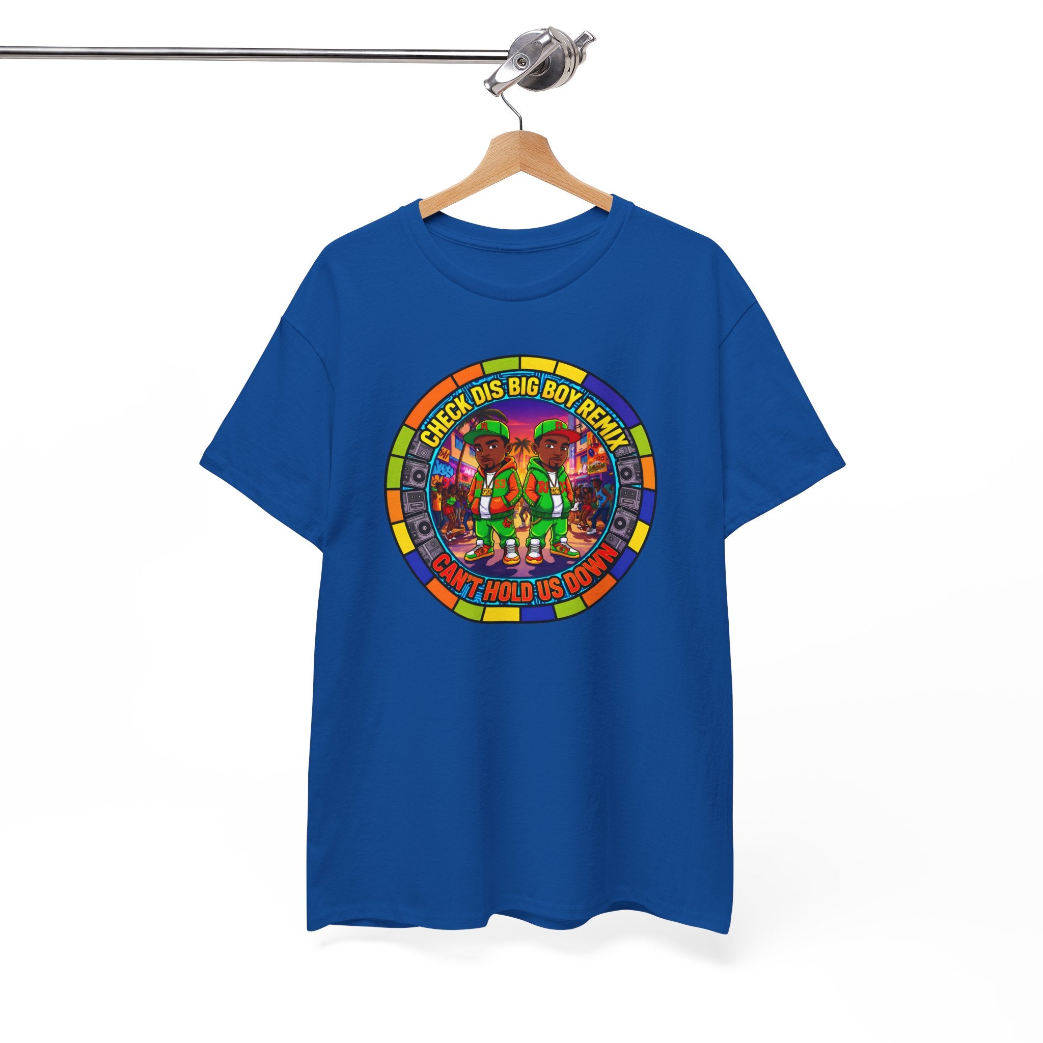 T-Shirt — "Check Dis Big Boy Remix" Colorful Cartoon Grap6hic Tee
