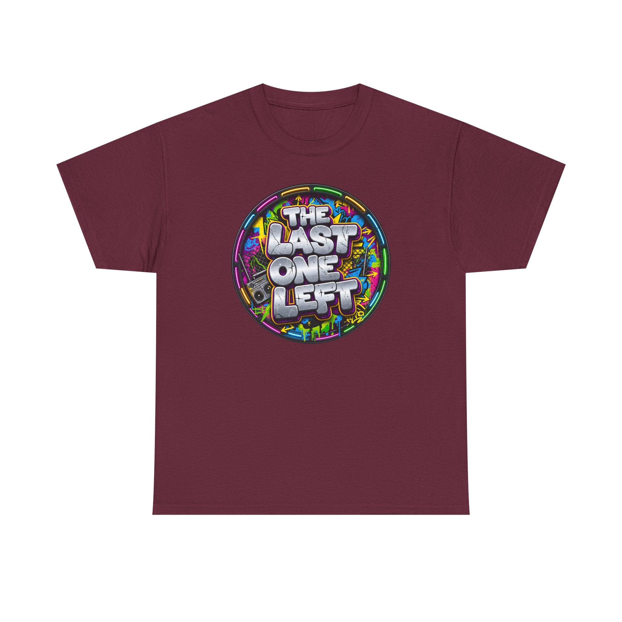 Graphic Tee - "The Last One Left" Colorful Retro Badge