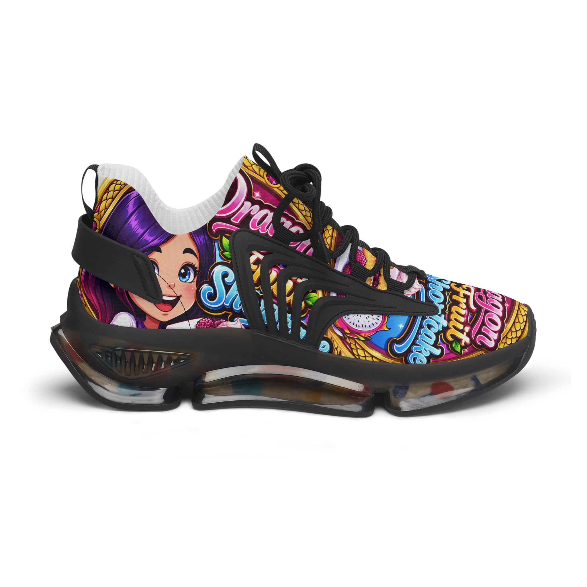 "Dragon Fruit Shortcake "Sneakers — Colorful Women's Mesh Athletic Shoes