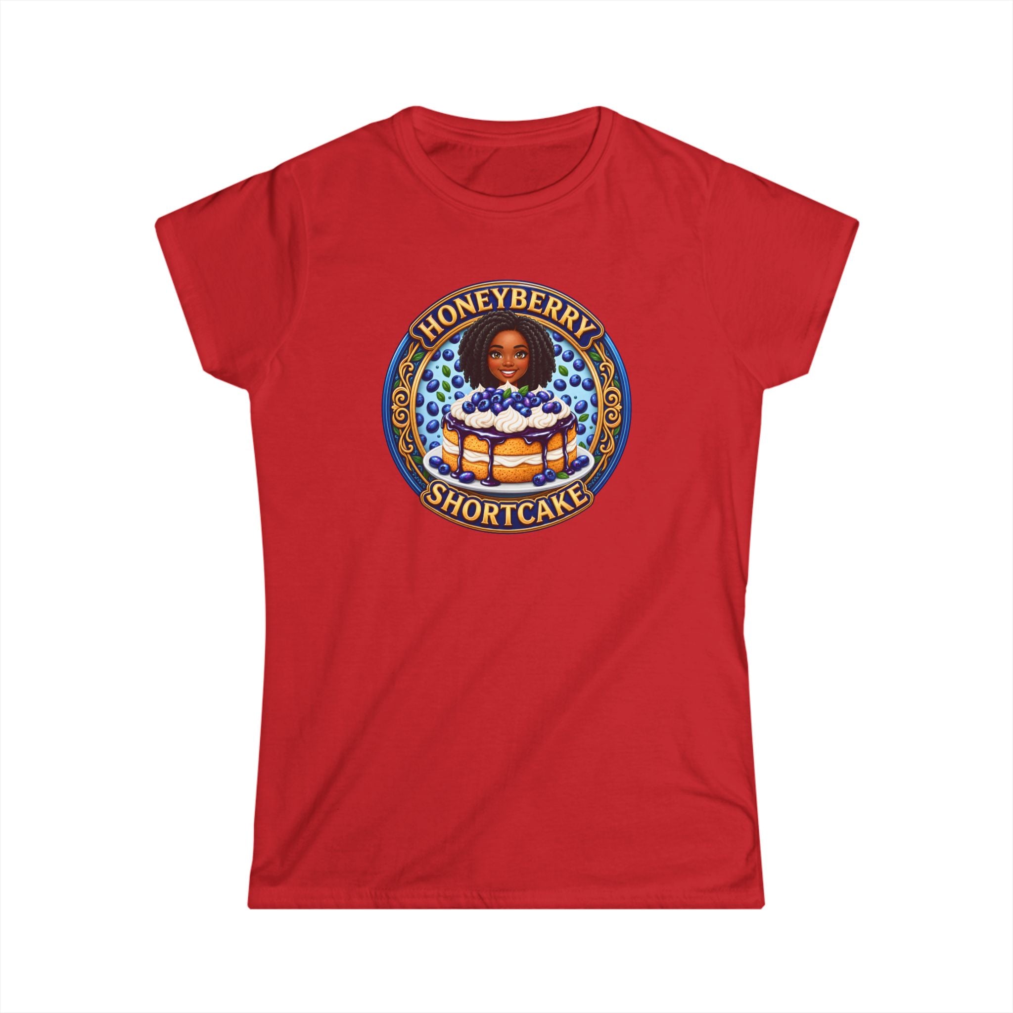 Shortcake Logo Tee — "Honeyberry Shortcake" Retro Badge Women's T-Shirt