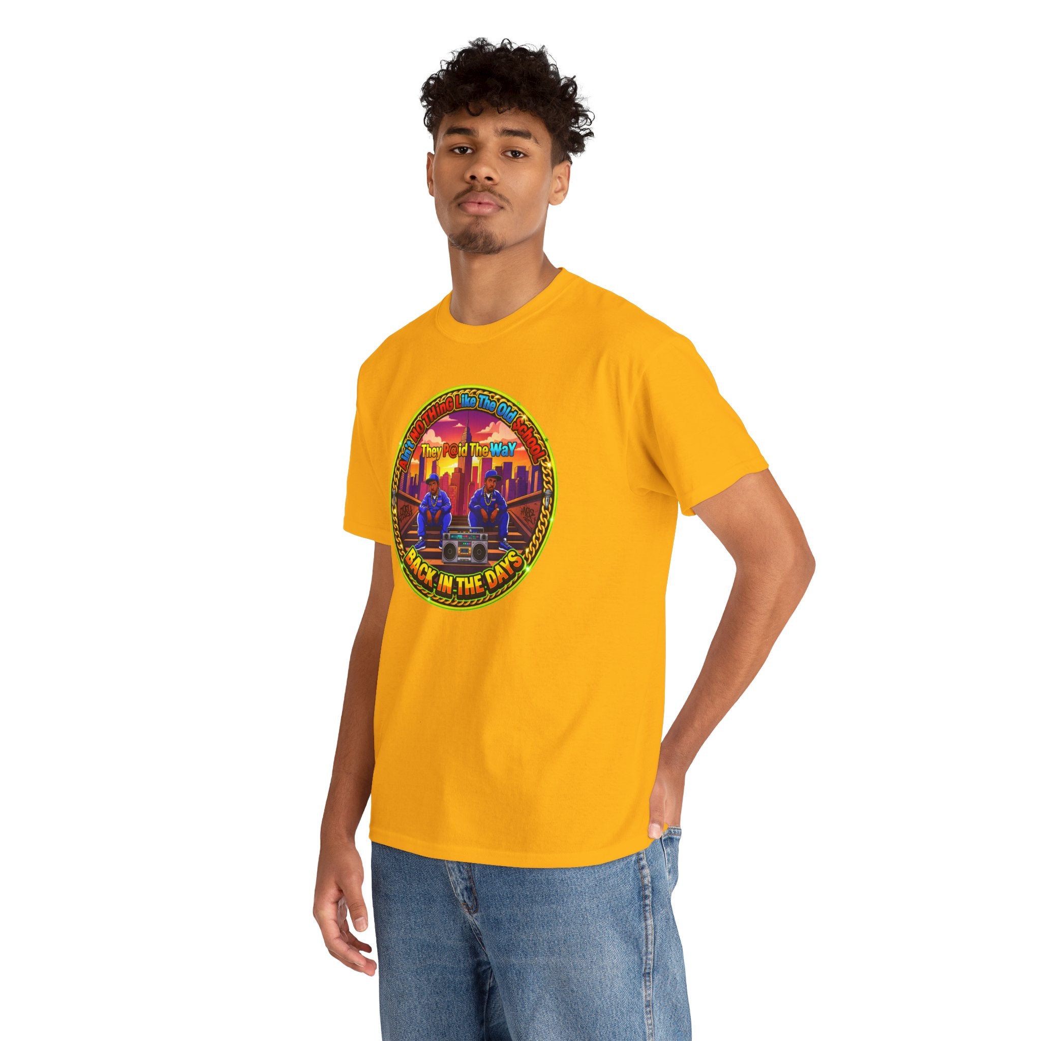 T-Shirt — Retro Sunset 'Aint No Thing Like The Old School' Graphic Tee