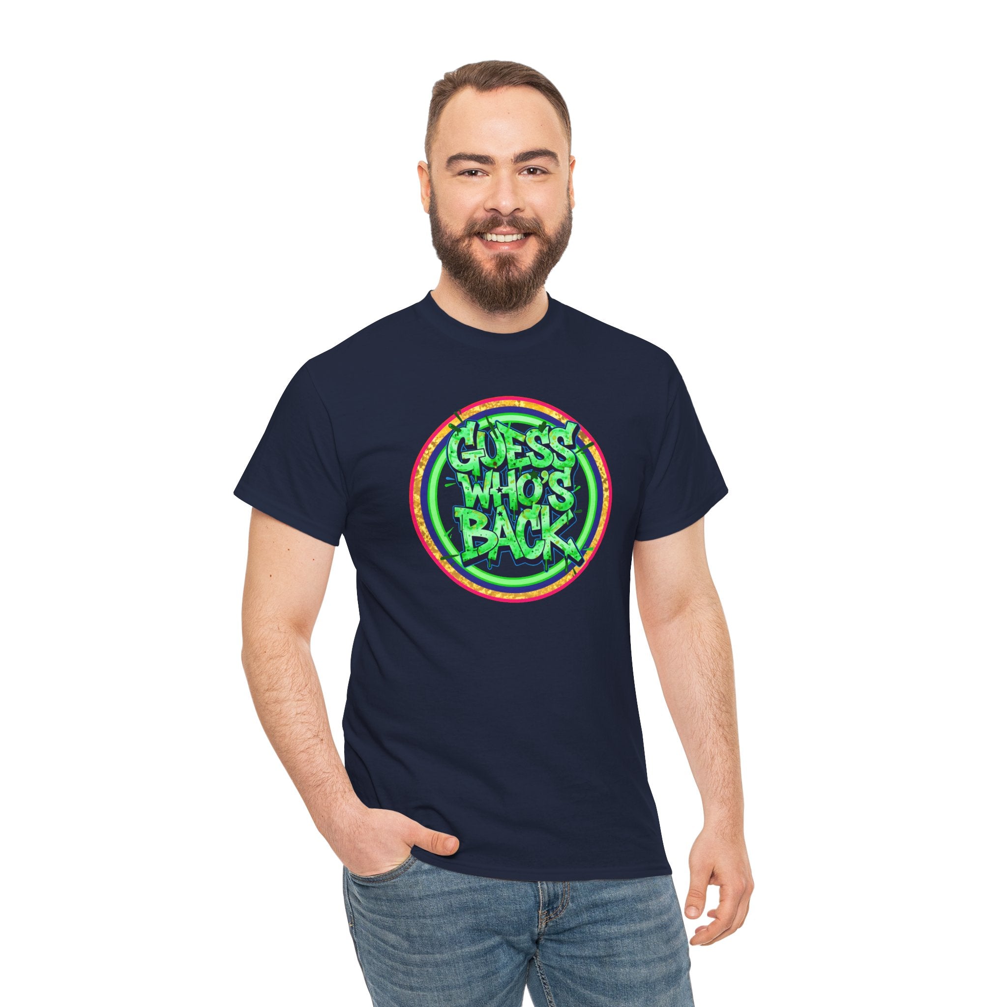T-Shirt — "Guess Who's Back" Retro Graffiti Tee