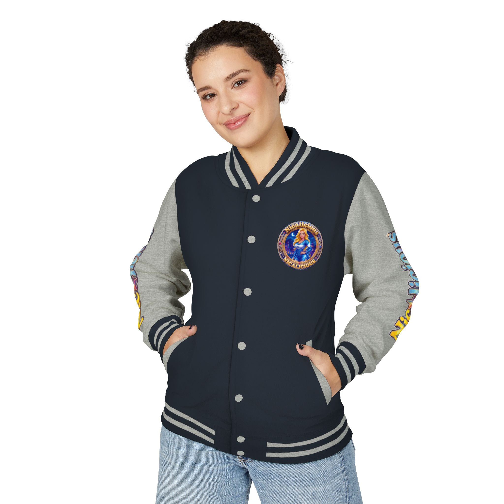 Letterman Jacket — "Nicalicious" Retro Crest Varsity Jacket