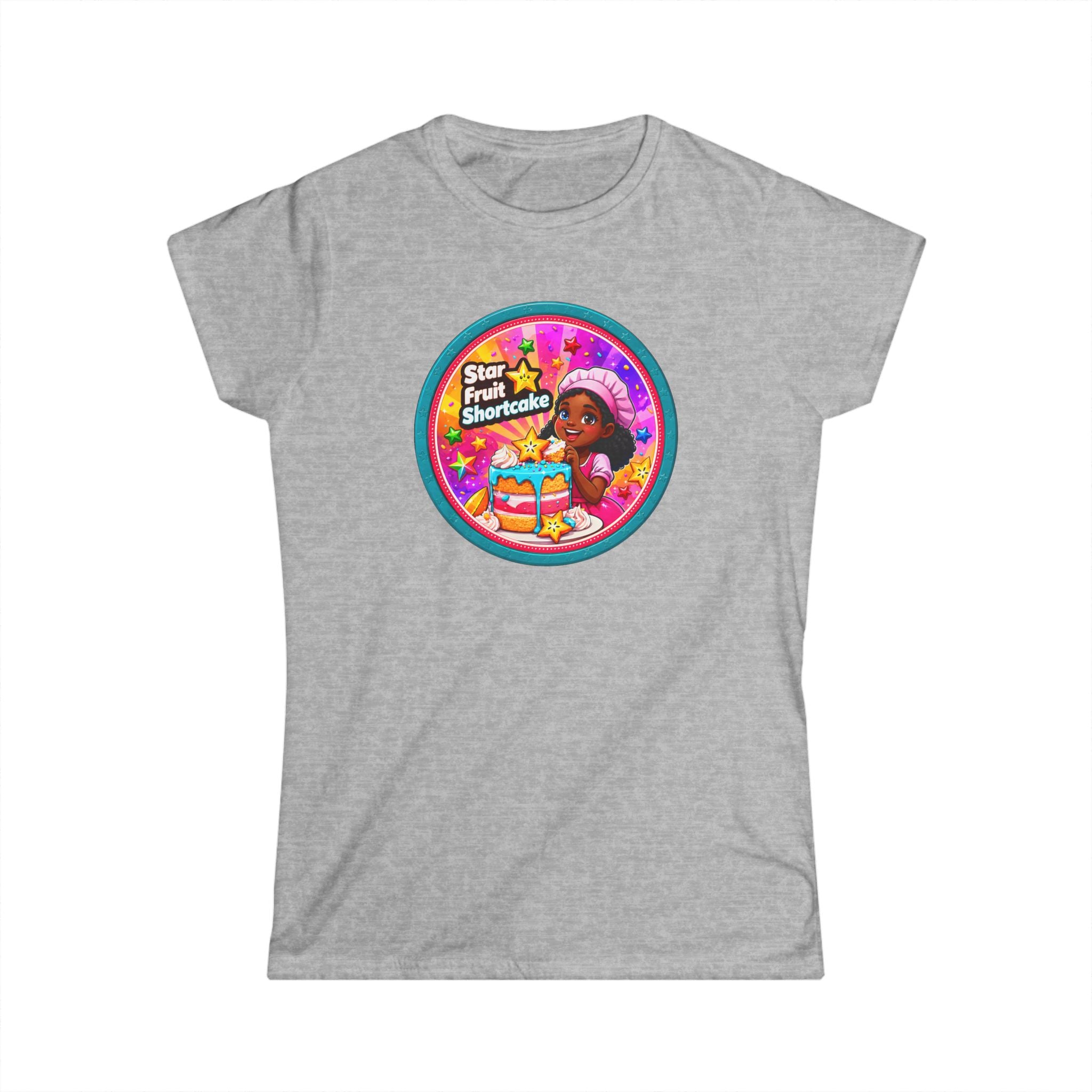 Women’s Tee — "Star Fruit Shortcake" Cute Retro Birthday Graphic
