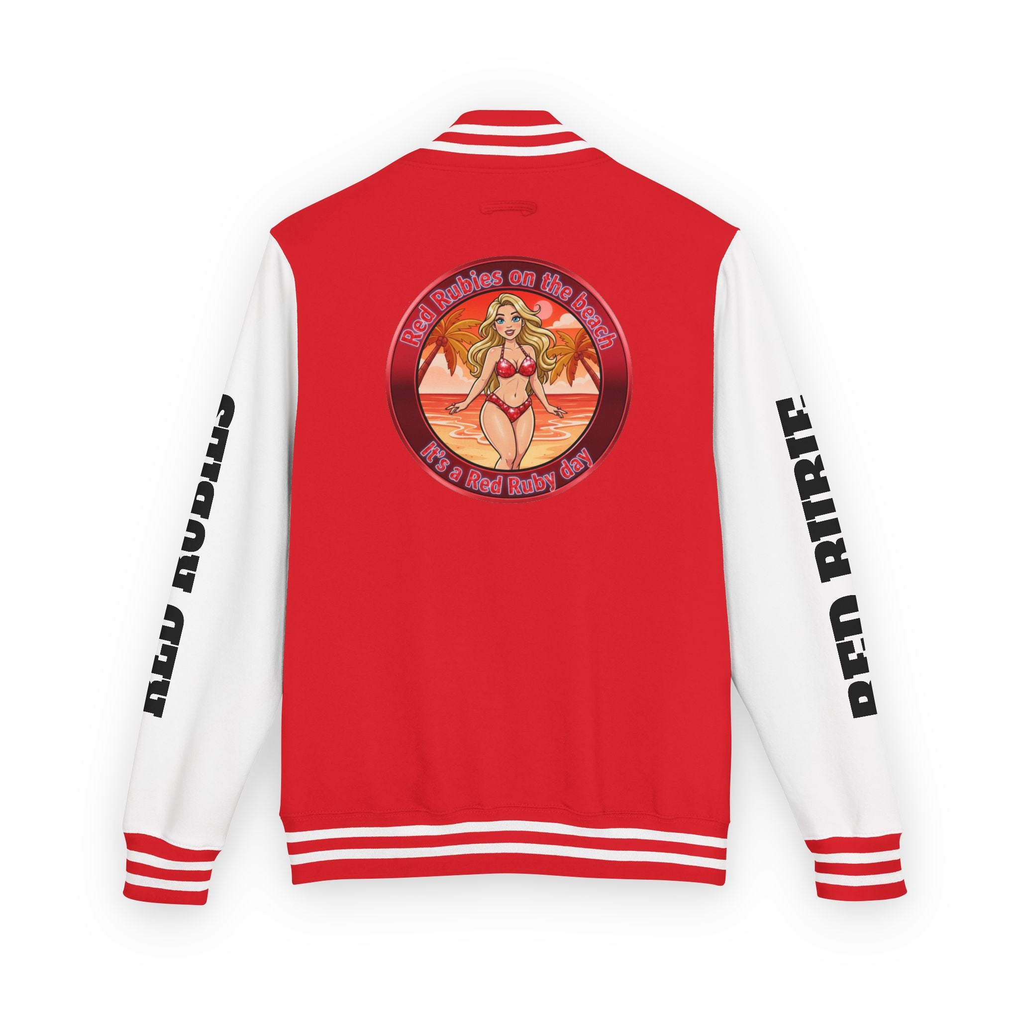 Jacket Letterman Jacket- "It's A Red Rubie Day"