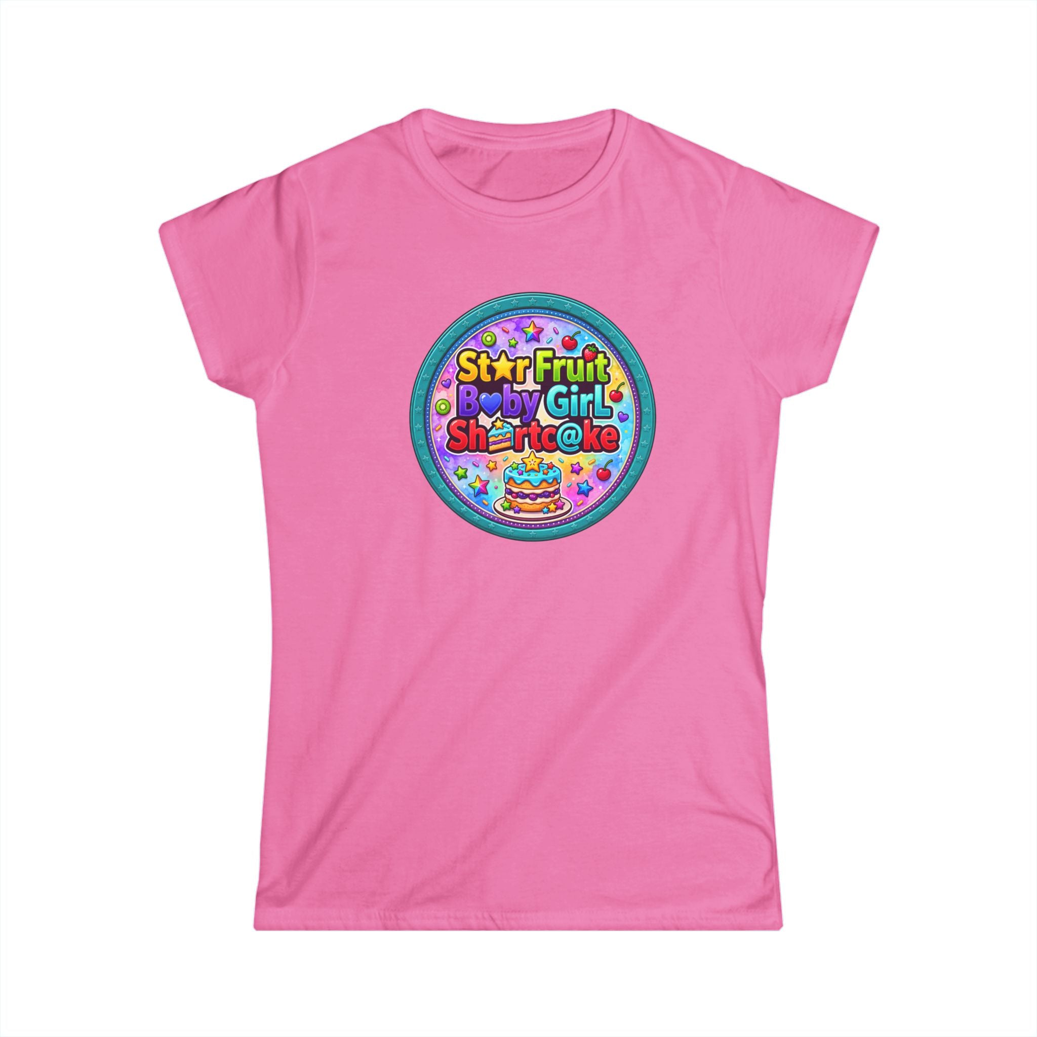 "Star Fruit Baby Girl Shortcake" Graphic Tee - Cute Pastel Dessert Shirt