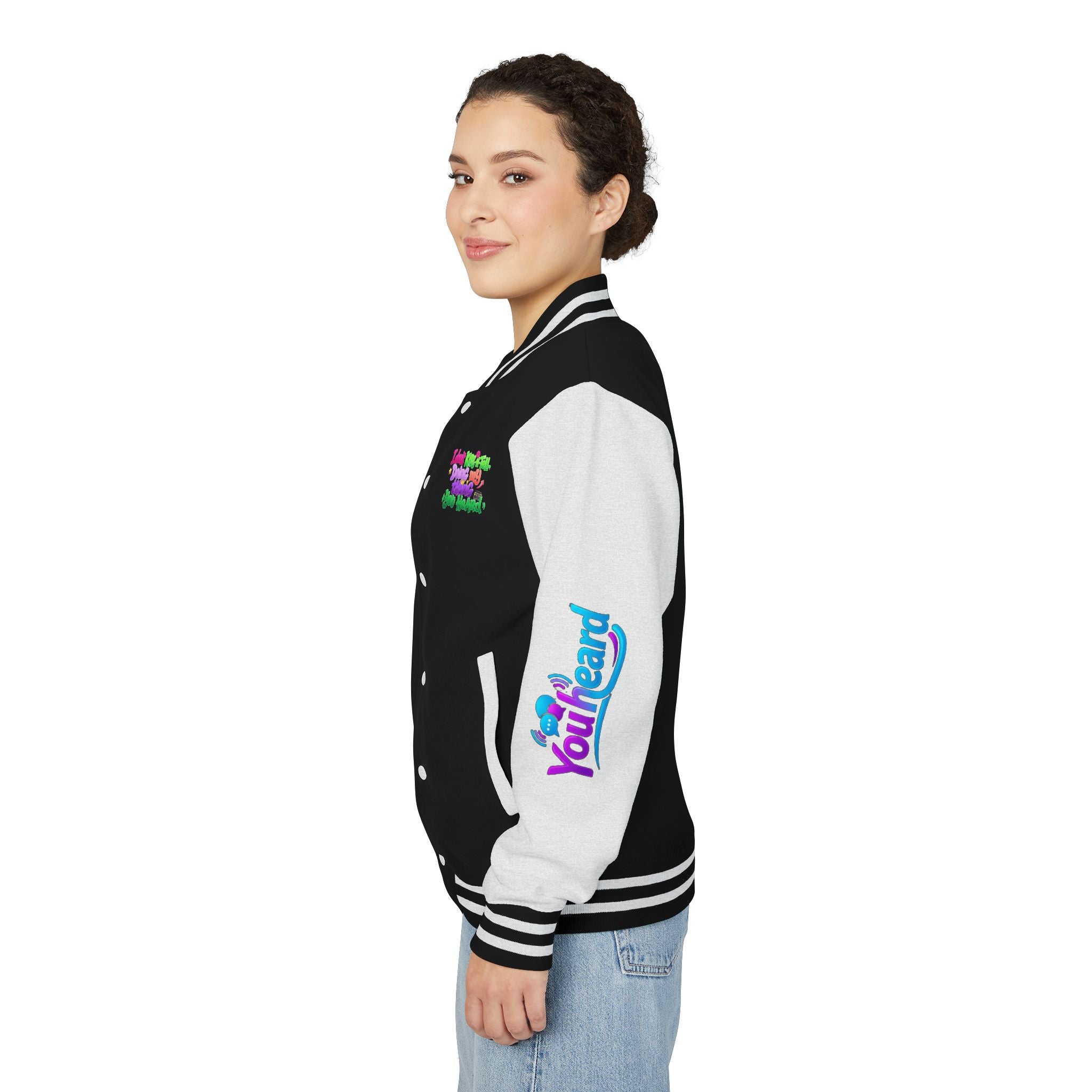 Letterman Jacket — "I Don't Kiss-N-Tell, Doing My Thang You Heard" Colorful Streetwear