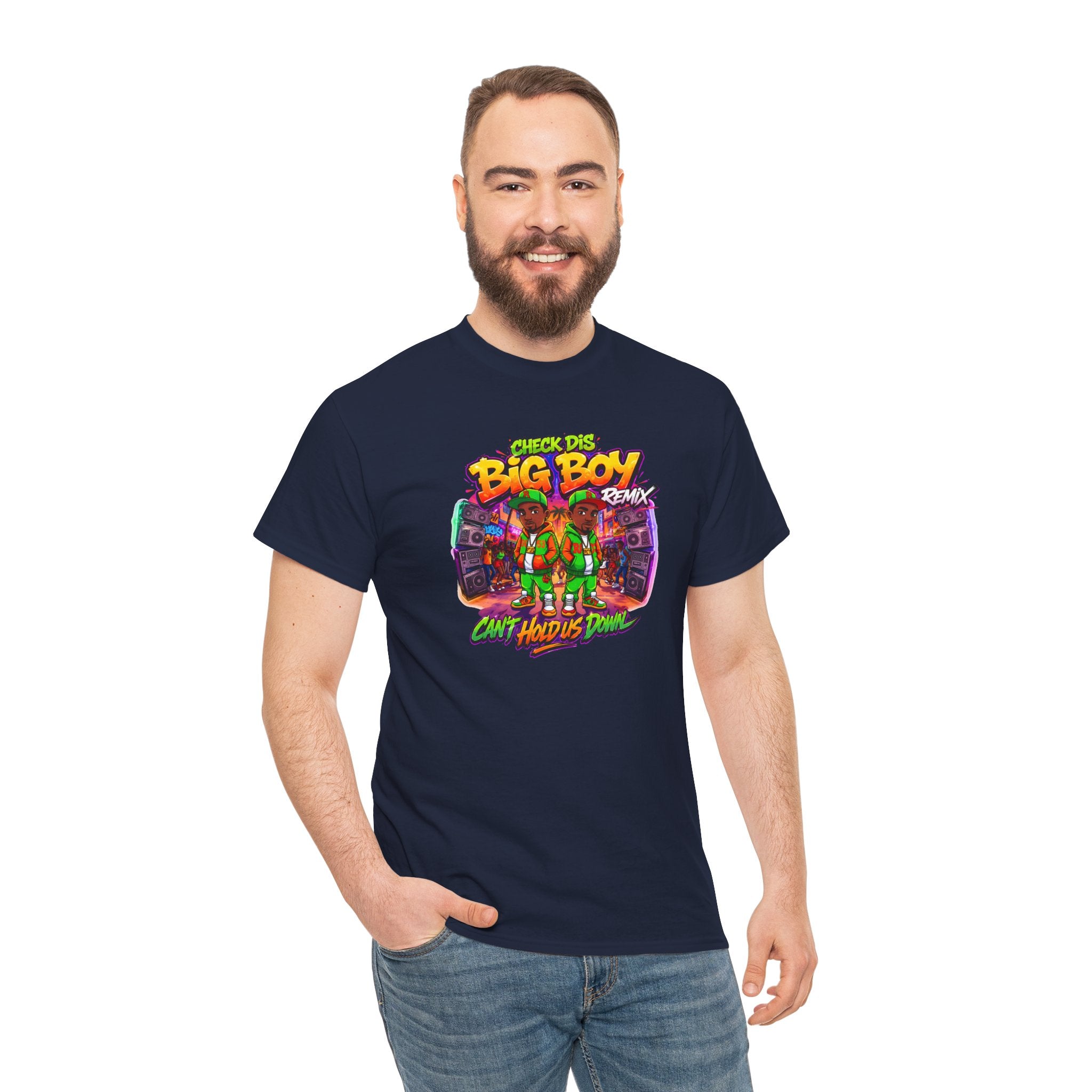 T-Shirt — " Check Dis Big Boy Remix" Retro Arcade Graphic Tee