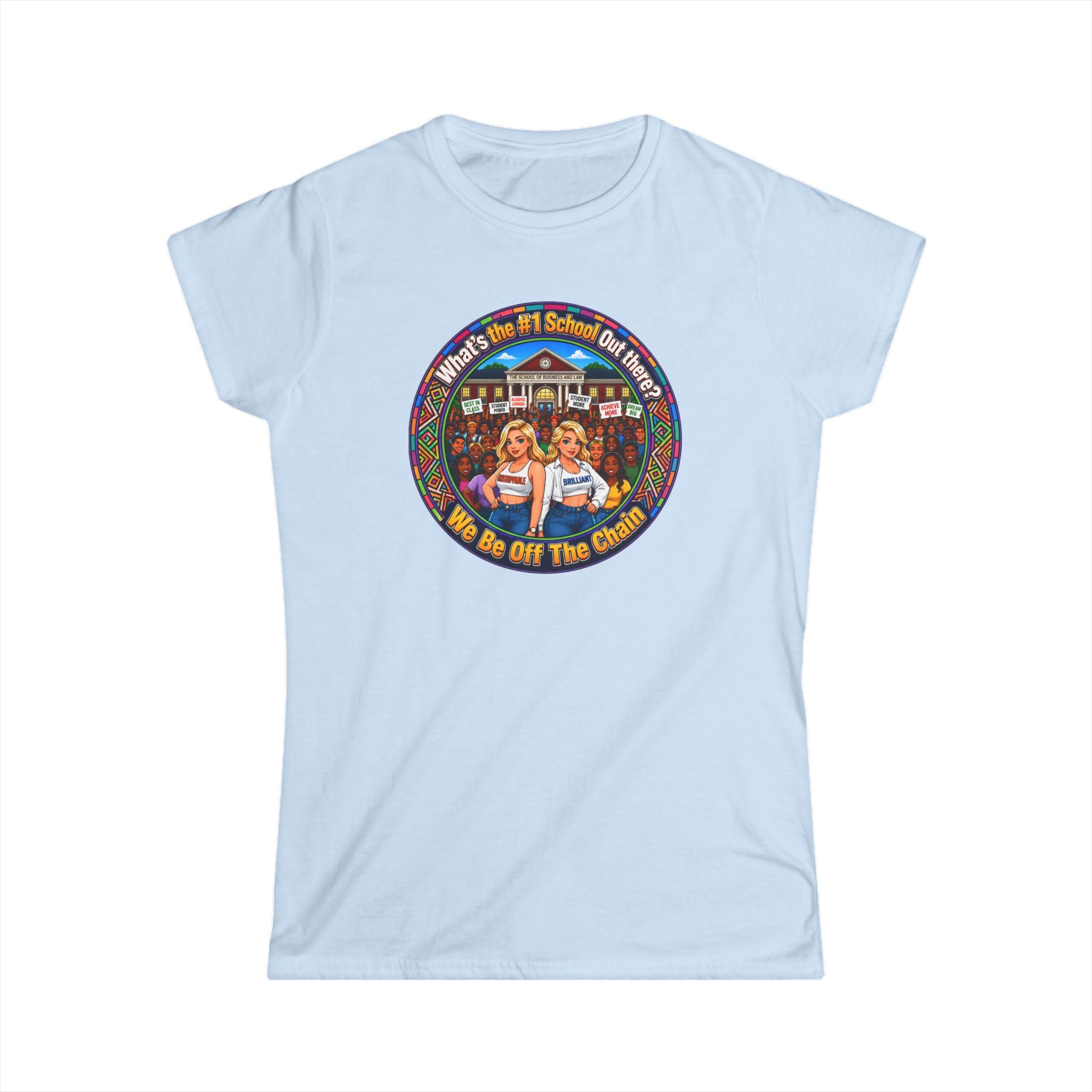 Vintage Cheerleader T‑Shirt - "Whats the #1 School Out There" Retro Campus Tee