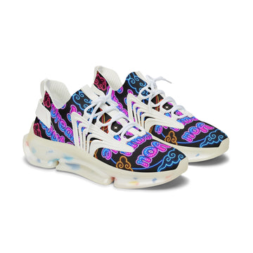 Women's Mesh Sneakers — Neon Cloud 'Do You Dream' Athletic Shoes