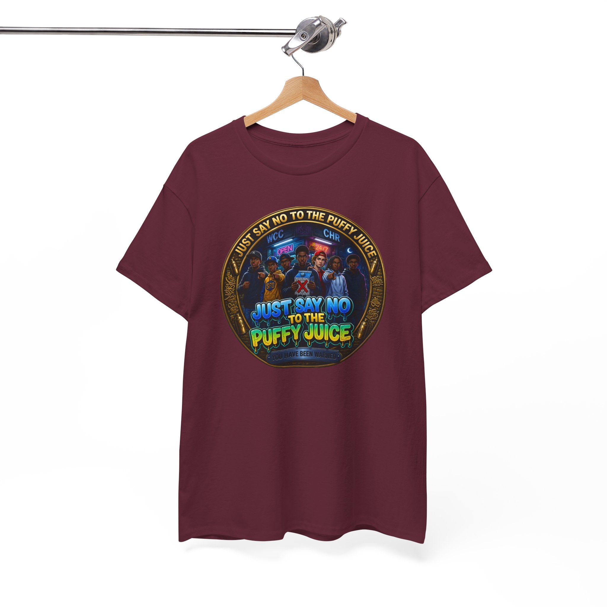 "Just Say No to the Puffy Juice "Tee – Anti-Party Vintage Graphic T-Shirt