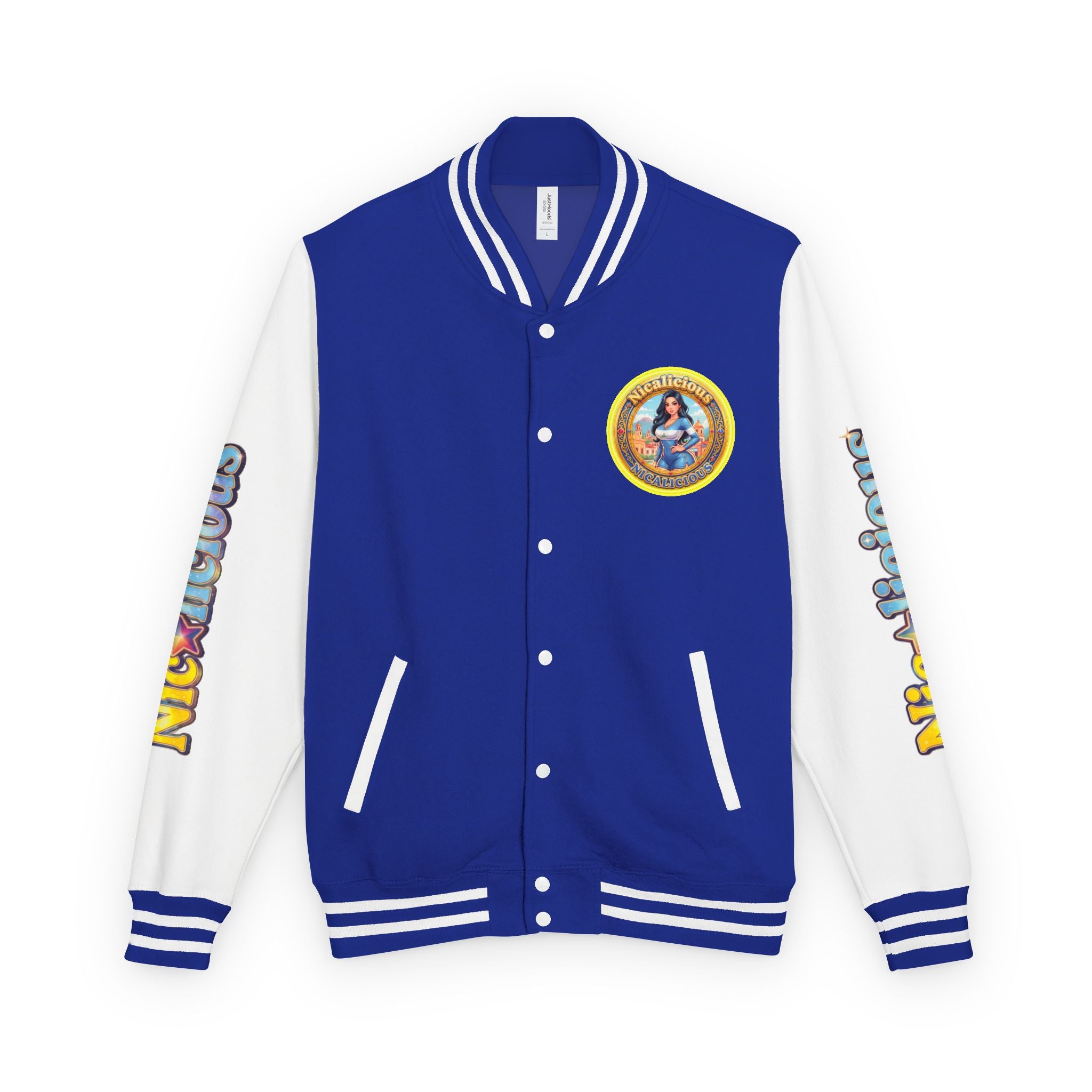 Letterman Jacket — 'Nicalicious' Retro Badge Varsity Jacket