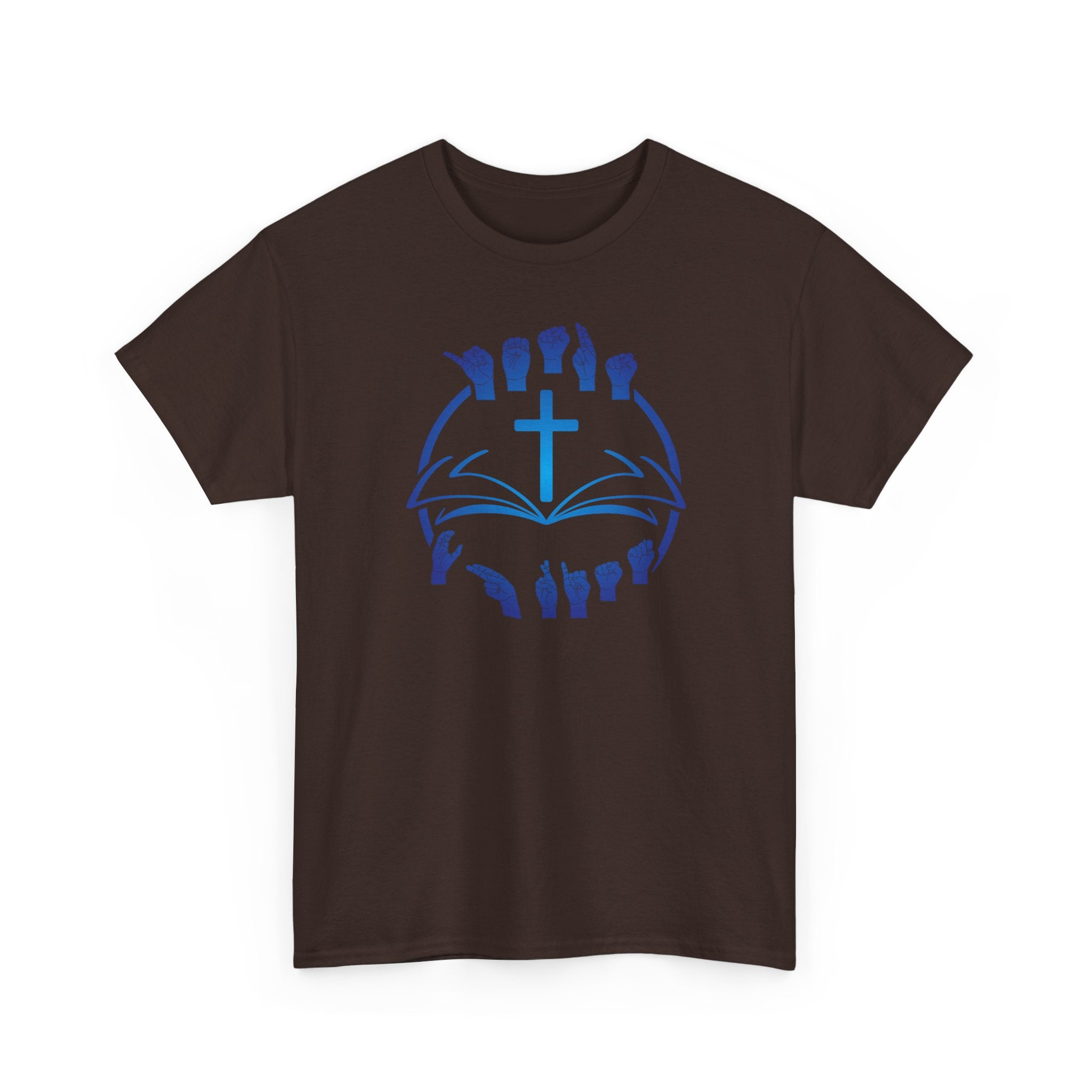 "Christian Bible Cross Sign Language "T-Shirt — Faith Prayer Hands Tee
