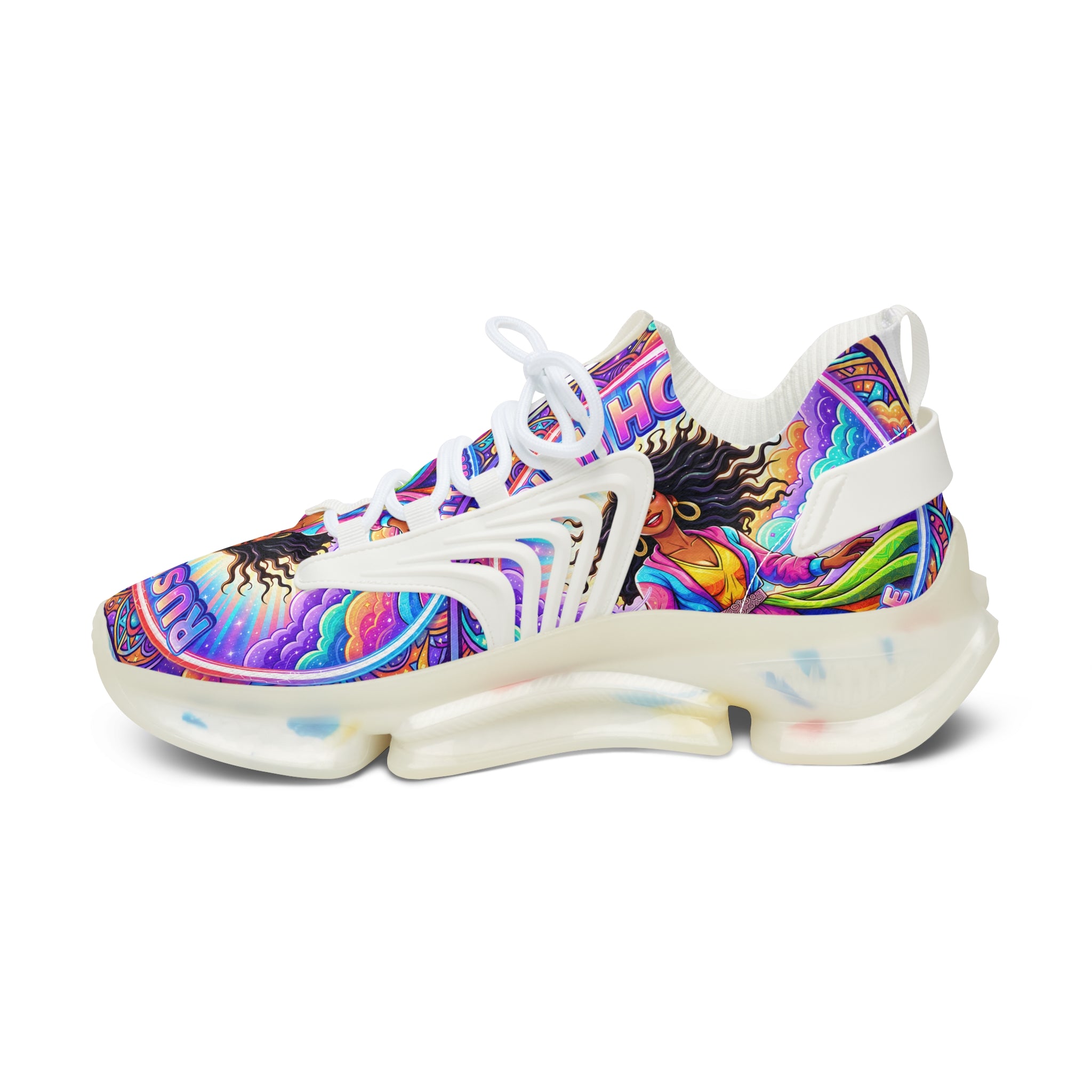 Women's Mesh Sneakers — Colorful Boho Goddess Athletic Shoes