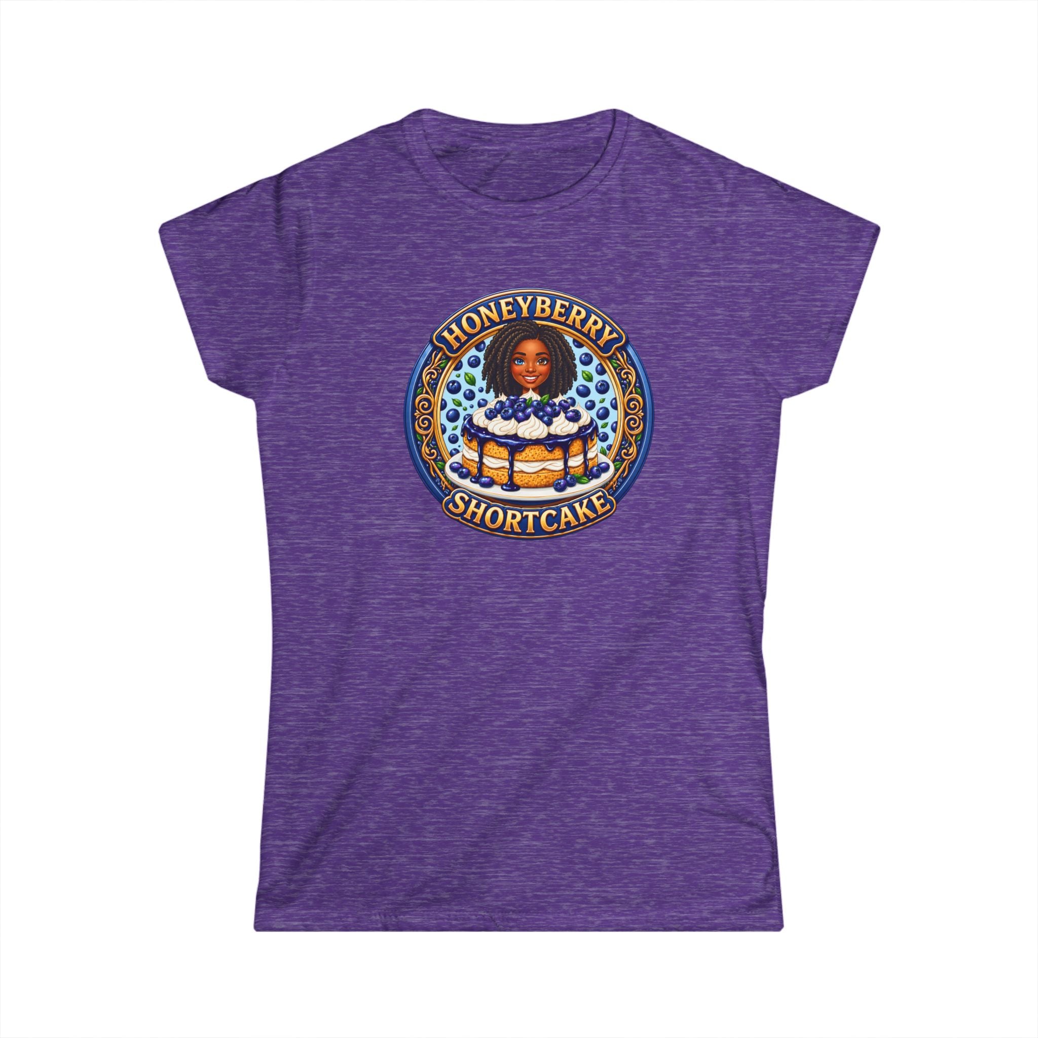 "Honeyberry Shortcake" Women's Tee – Retro Dessert Graphic Shirt