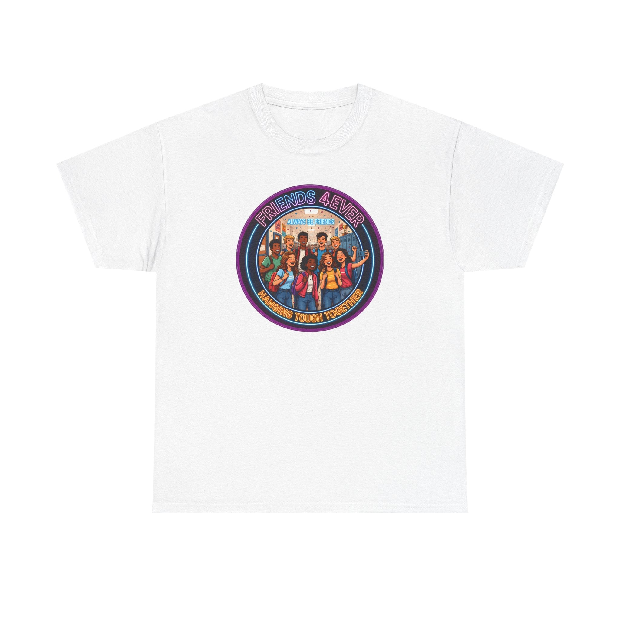 Graphic Tee — Retro Group Illustration "Friends Forever"