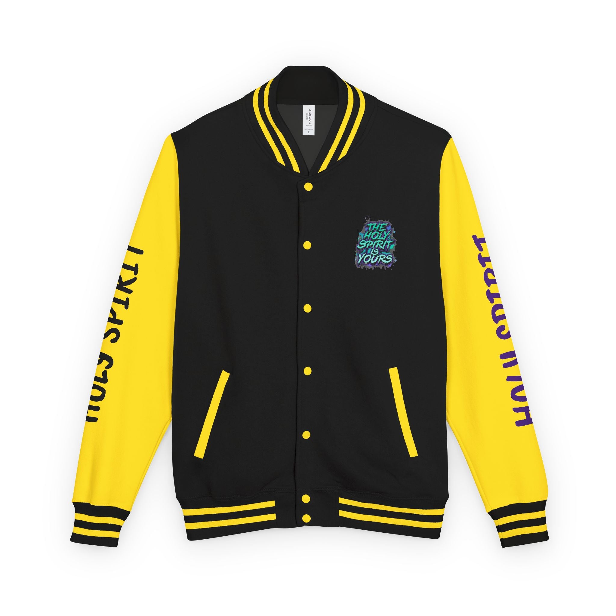 Letterman Jacket — "The Holy Spirit Is Yours" Graphic