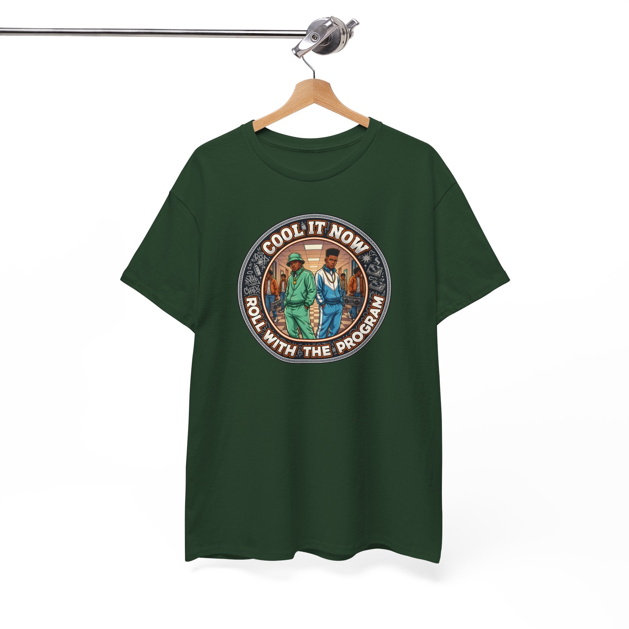 Cool It Now Tee — "Cool It Now Roll With The Program" Vintage Patch Graphic T-Shirt