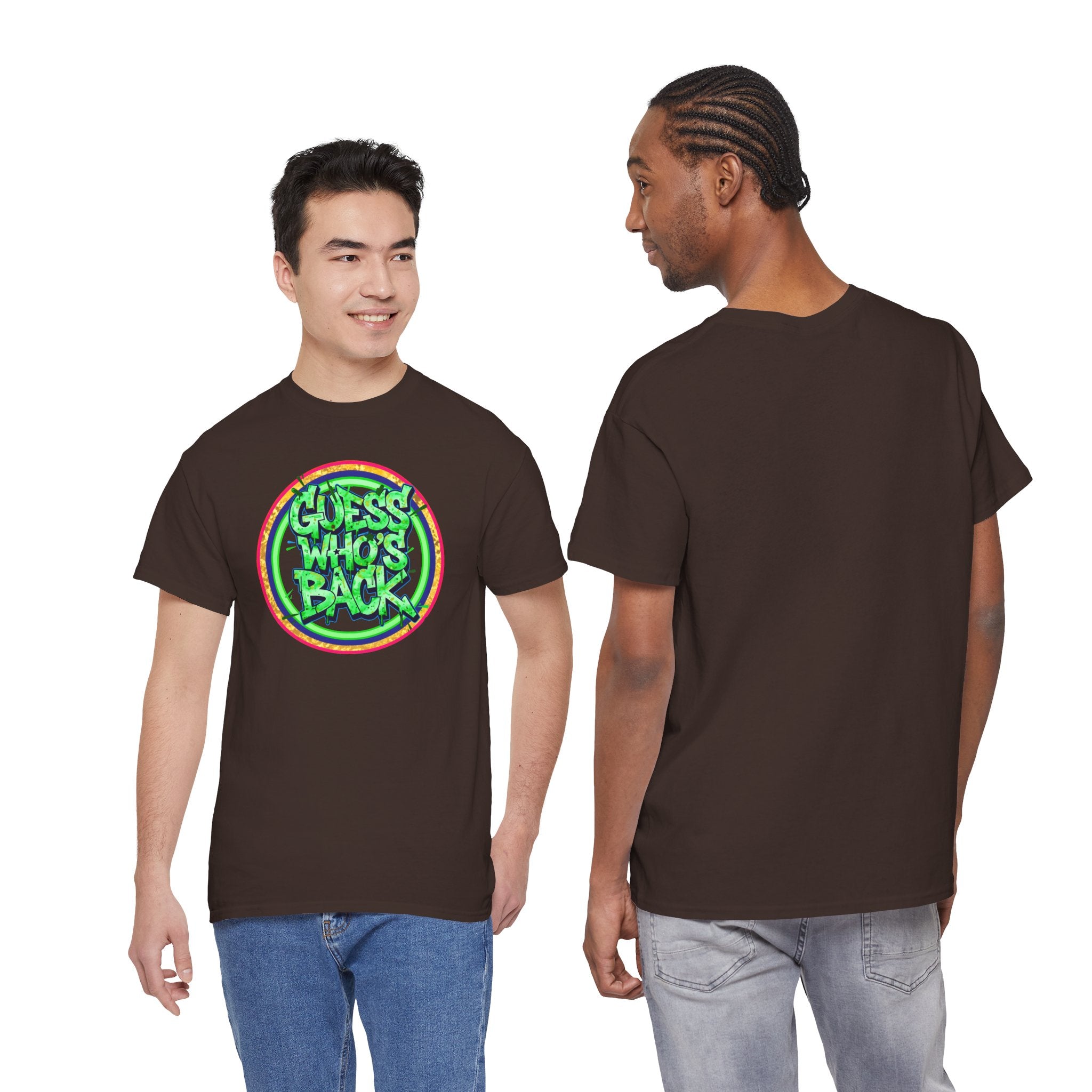 T-Shirt — "Guess Who's Back" Retro Graffiti Tee