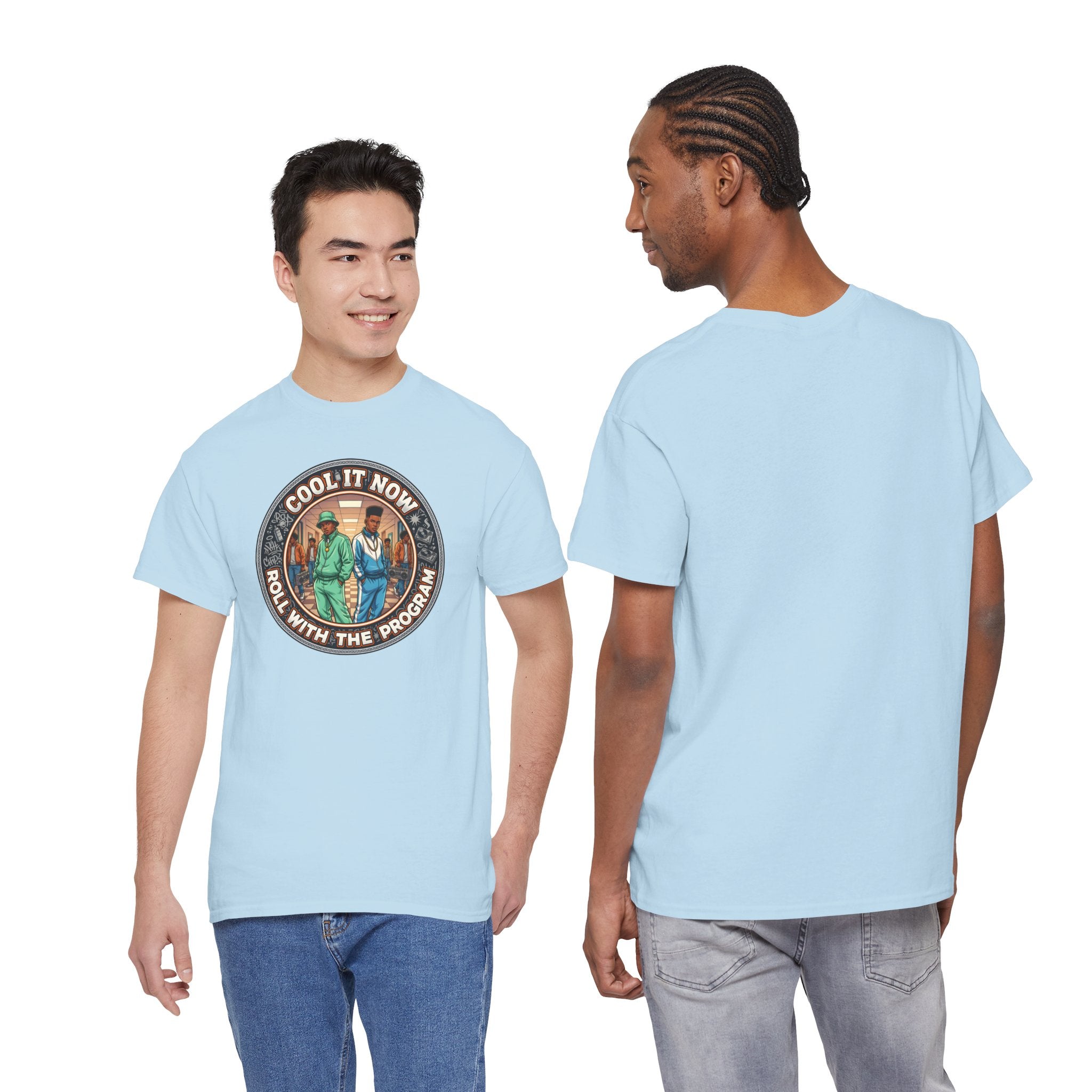 Cool It Now Tee — "Cool It Now Roll With The Program" Vintage Patch Graphic T-Shirt