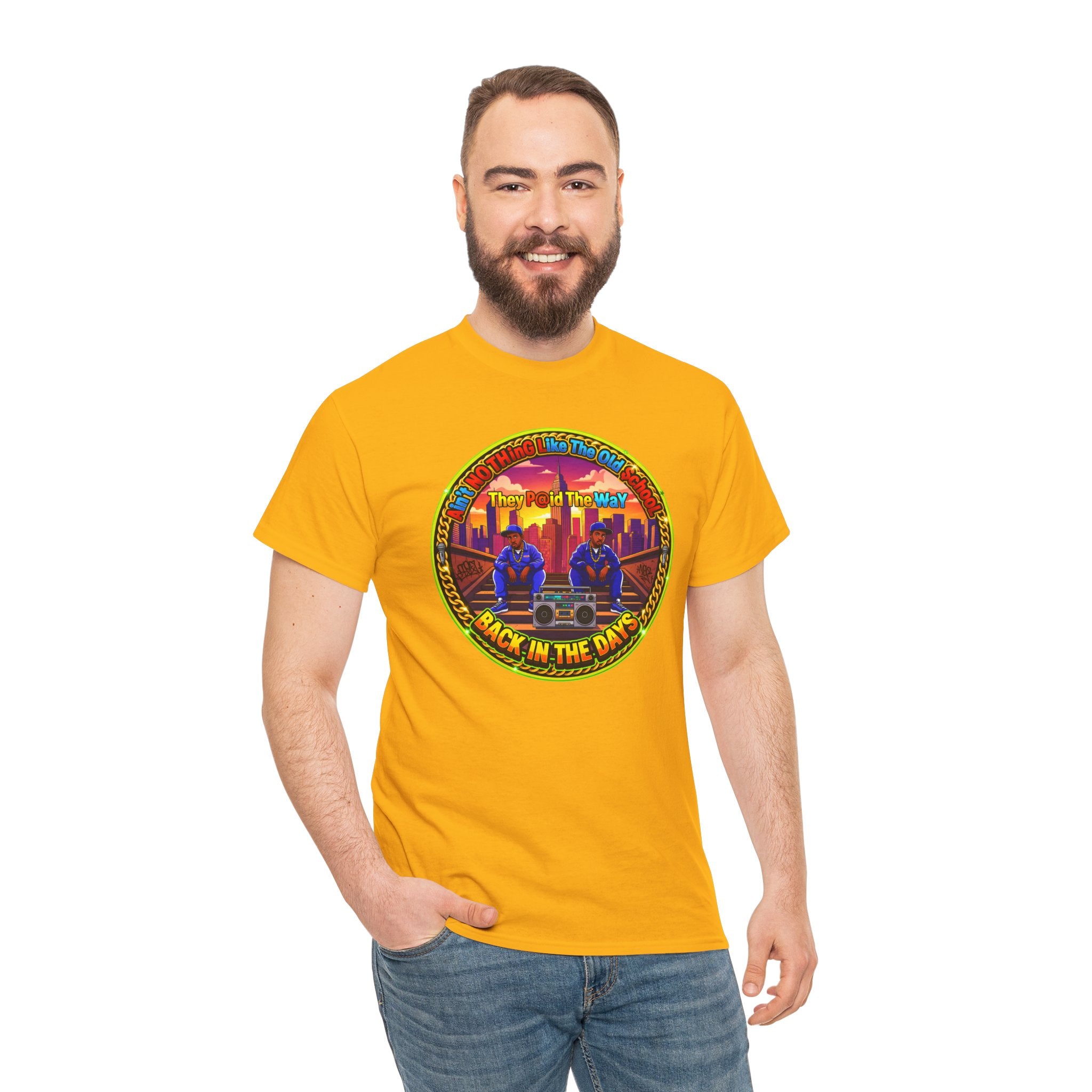 T-Shirt — Retro Sunset 'Aint No Thing Like The Old School' Graphic Tee