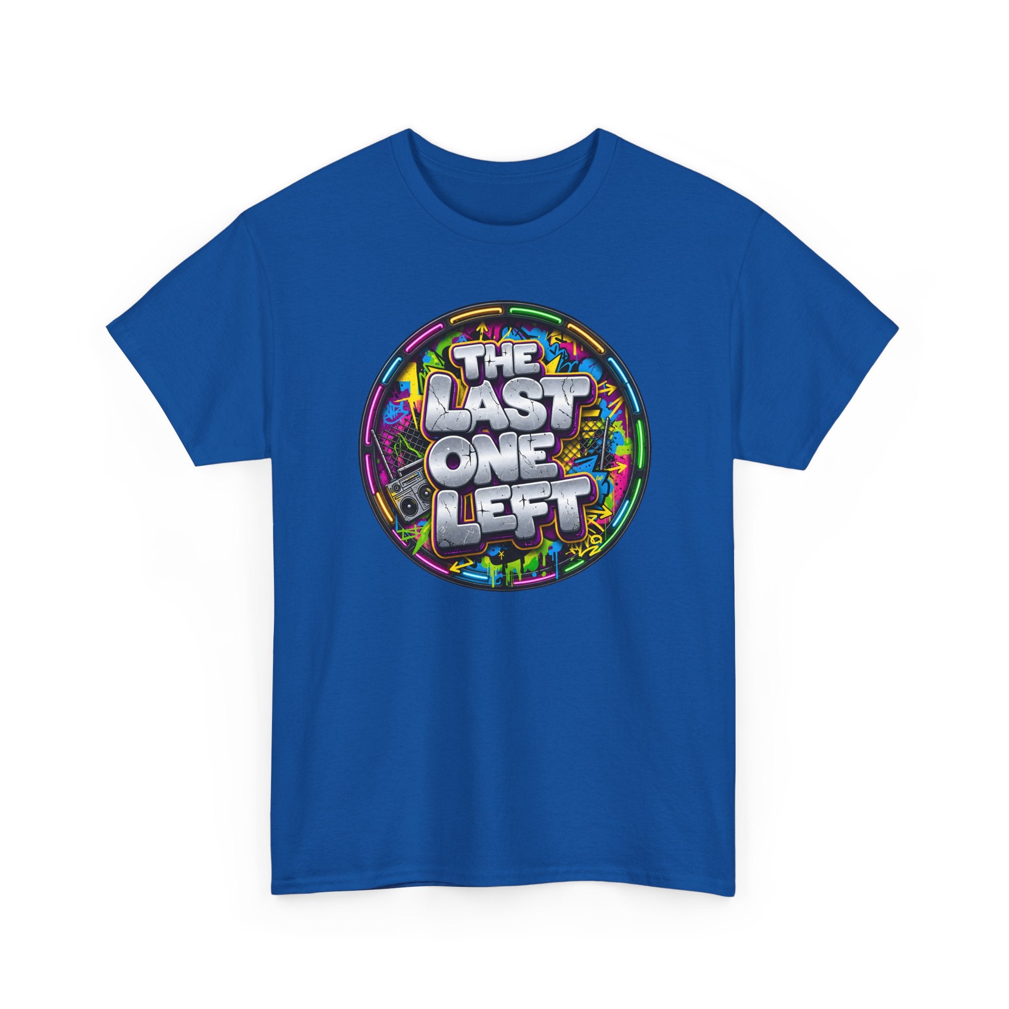 Graphic Tee - "The Last One Left" Colorful Retro Badge