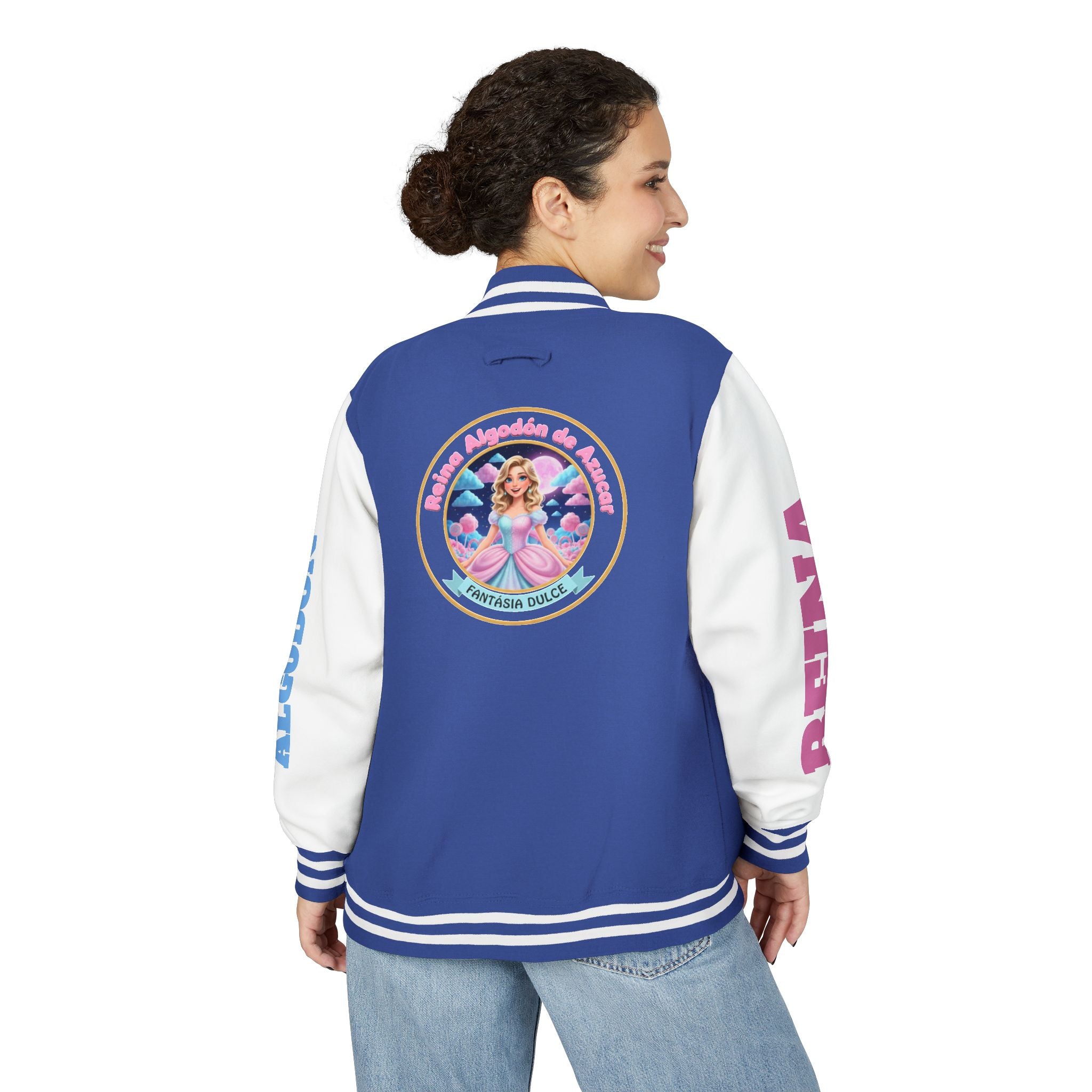 Letterman Jacket — Reina Algodón de Azucar-  Circle Logo