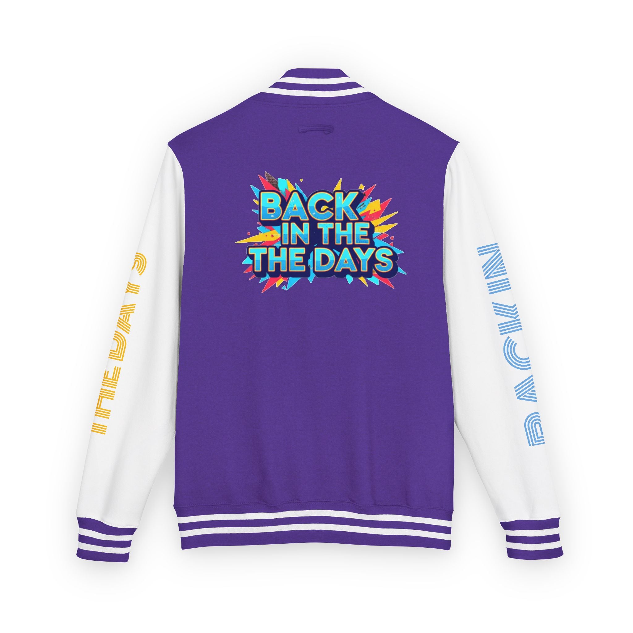 Letterman Jacket — "Back in the Days" Retro Graphic Bomber