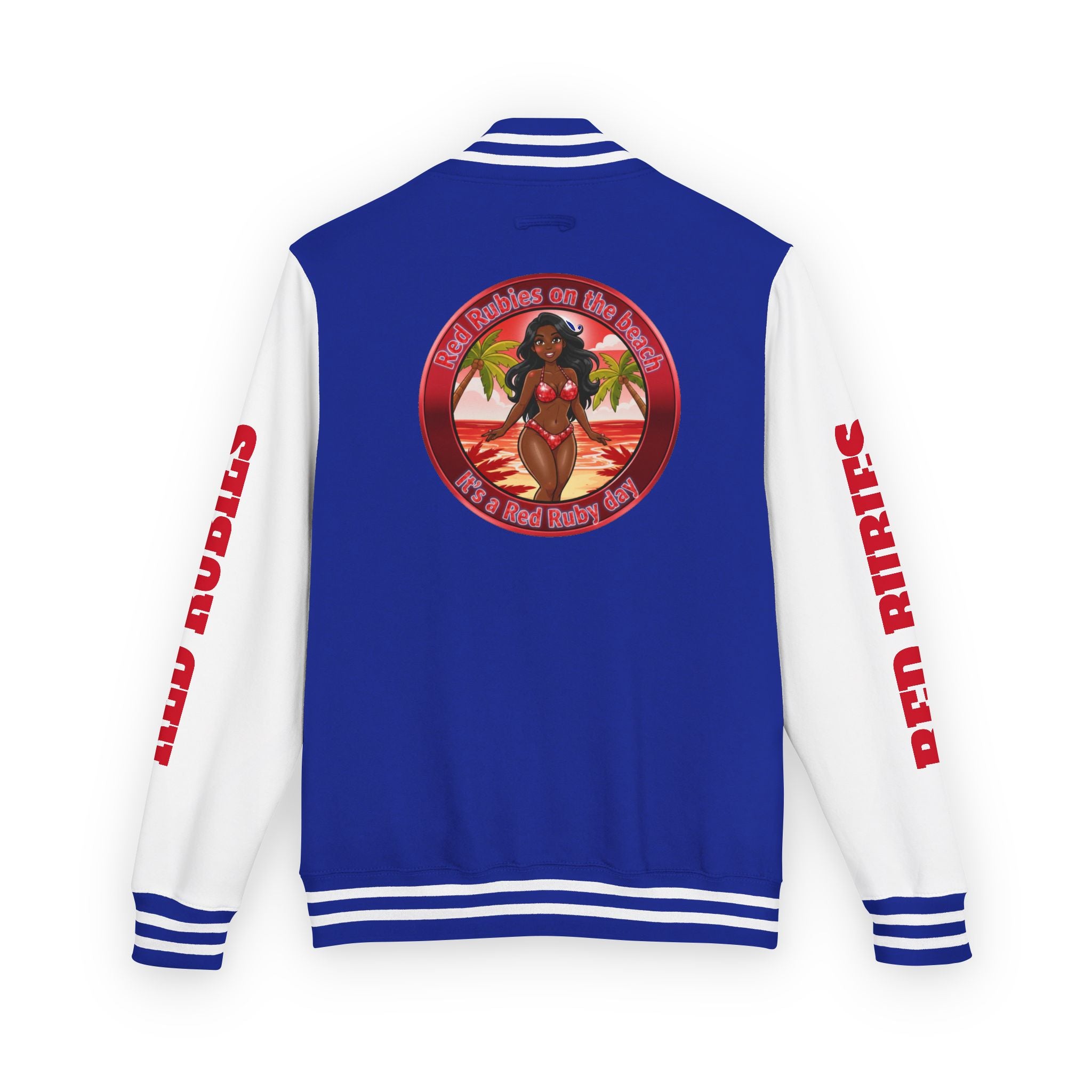Letter Us- " It's A Rubie Day"-Retro Island Pinup Red & White