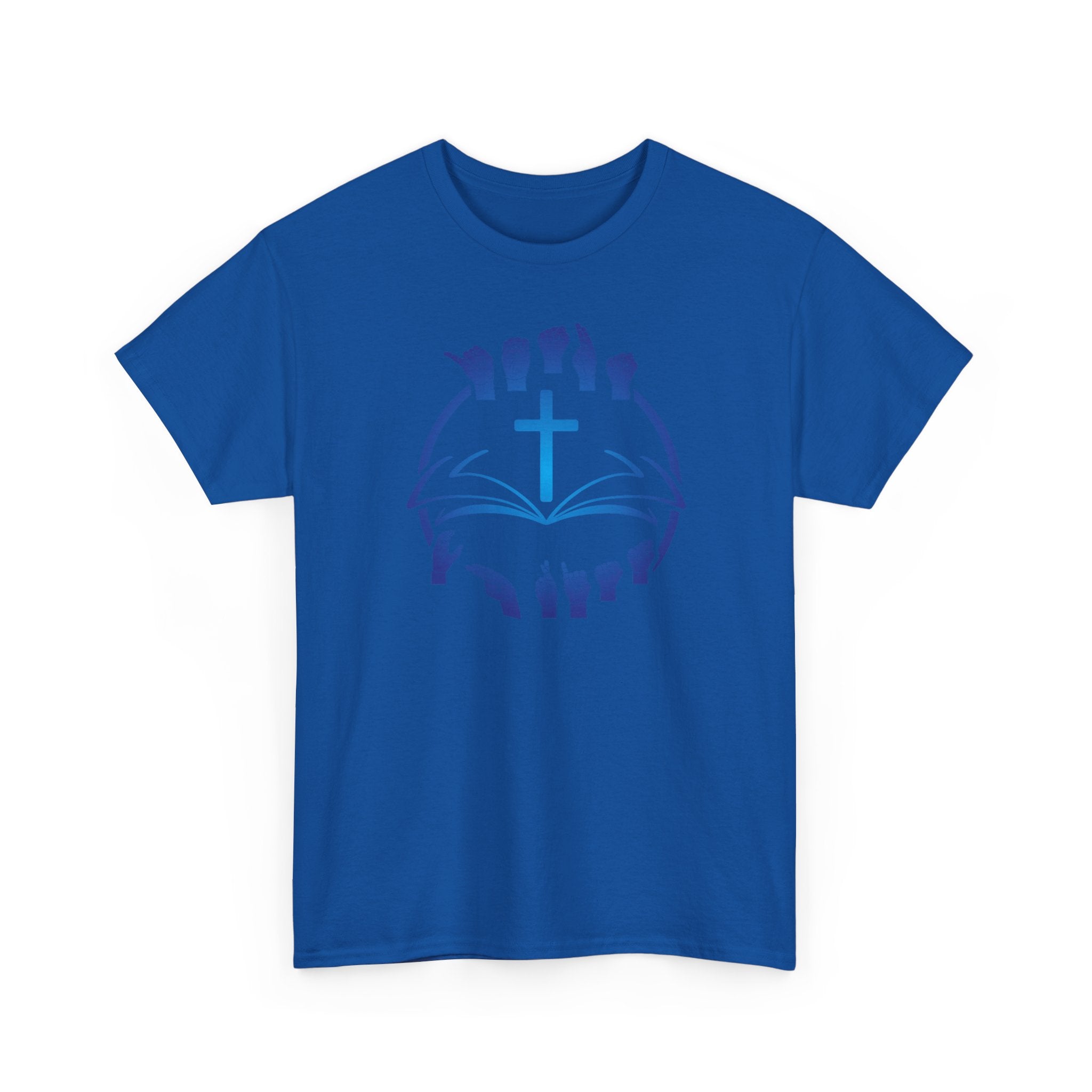 "Christian Bible Cross Sign Language "T-Shirt — Faith Prayer Hands Tee