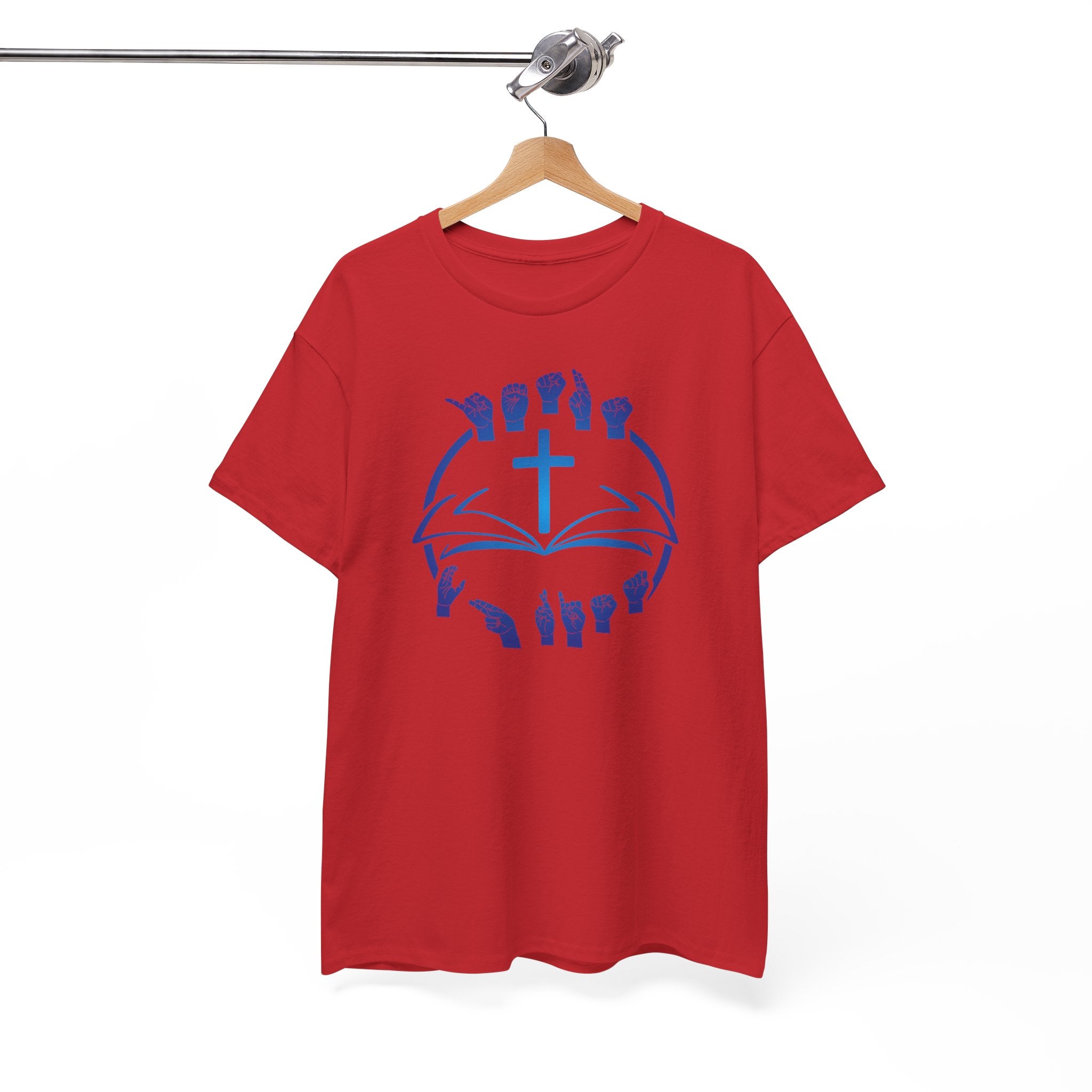 "Christian Bible Cross Sign Language "T-Shirt — Faith Prayer Hands Tee