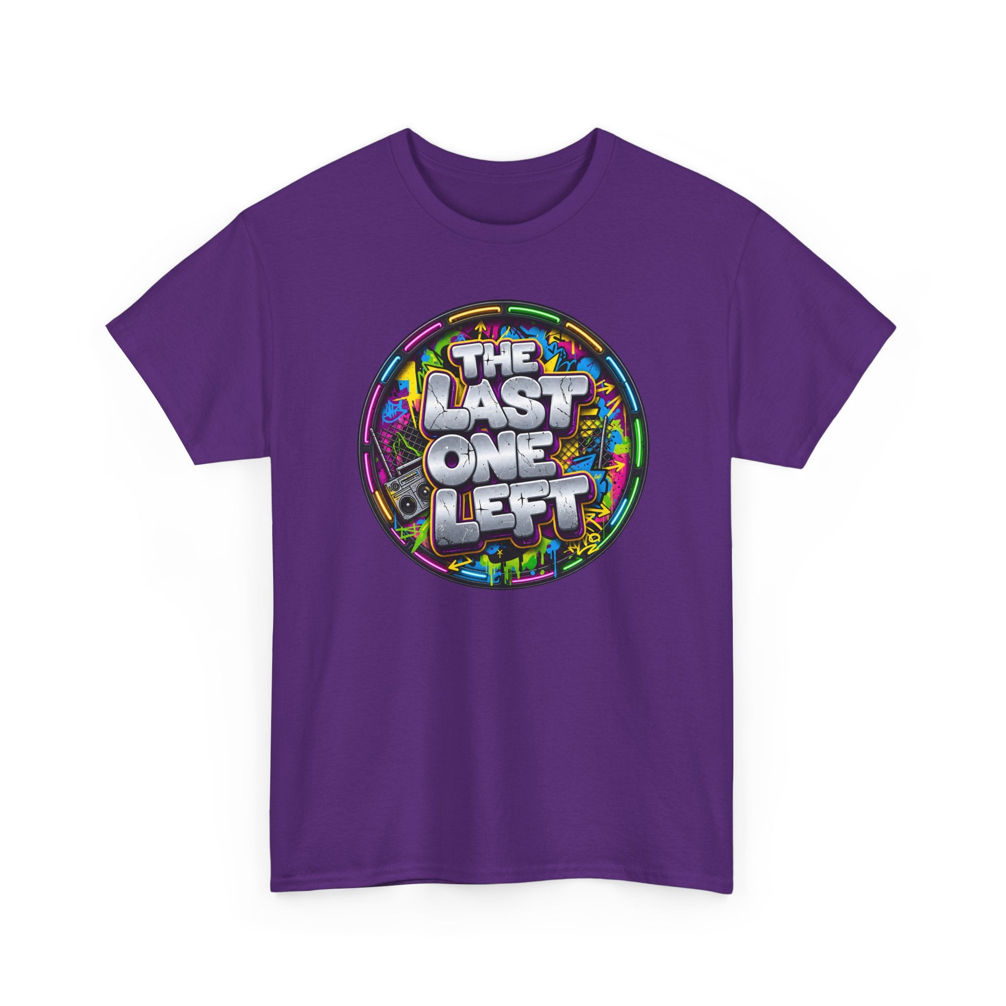 Graphic Tee - "The Last One Left" Colorful Retro Badge